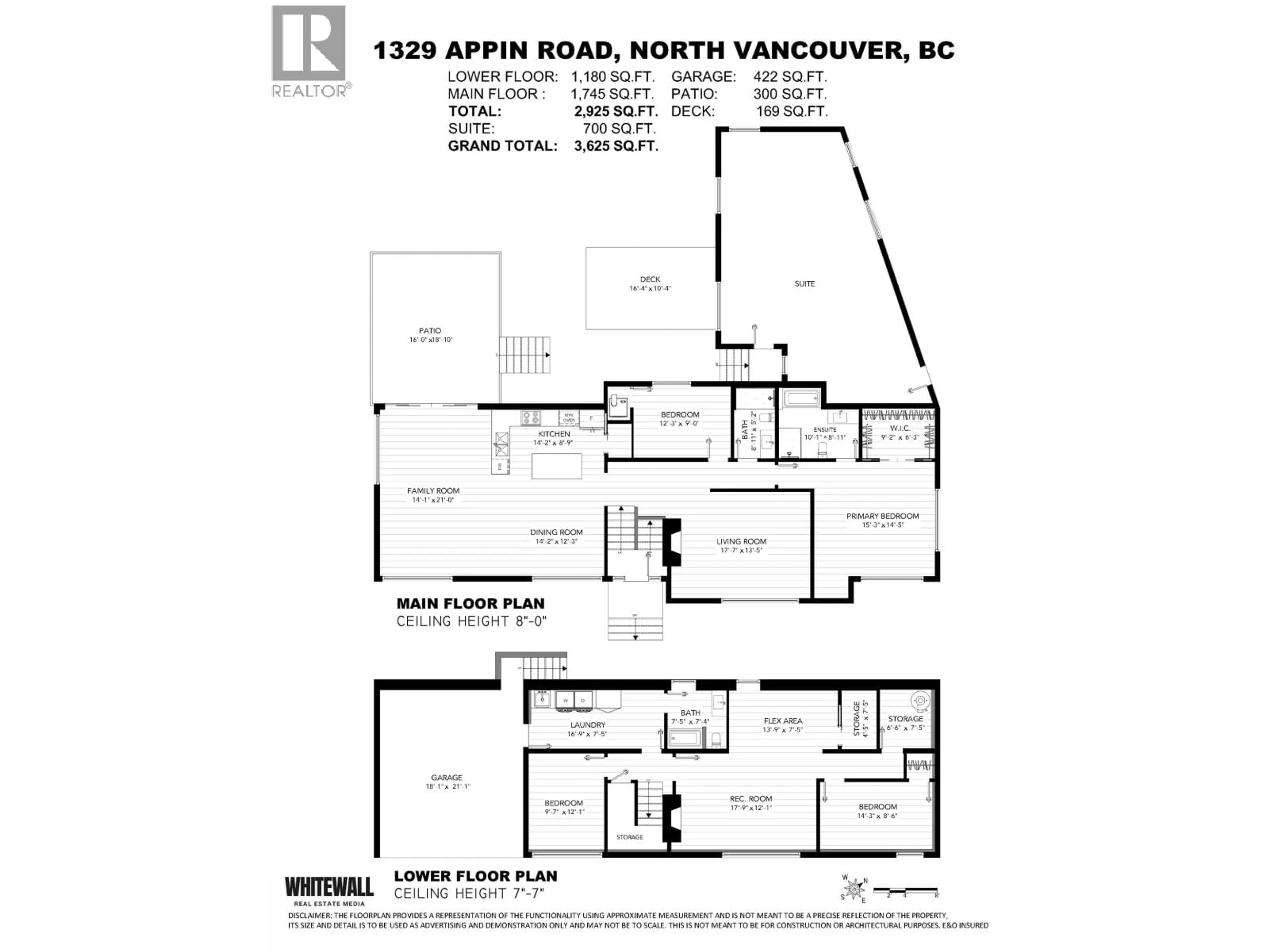 Floor plan for 1329 APPIN ROAD, North Vancouver British Columbia V7J2T4