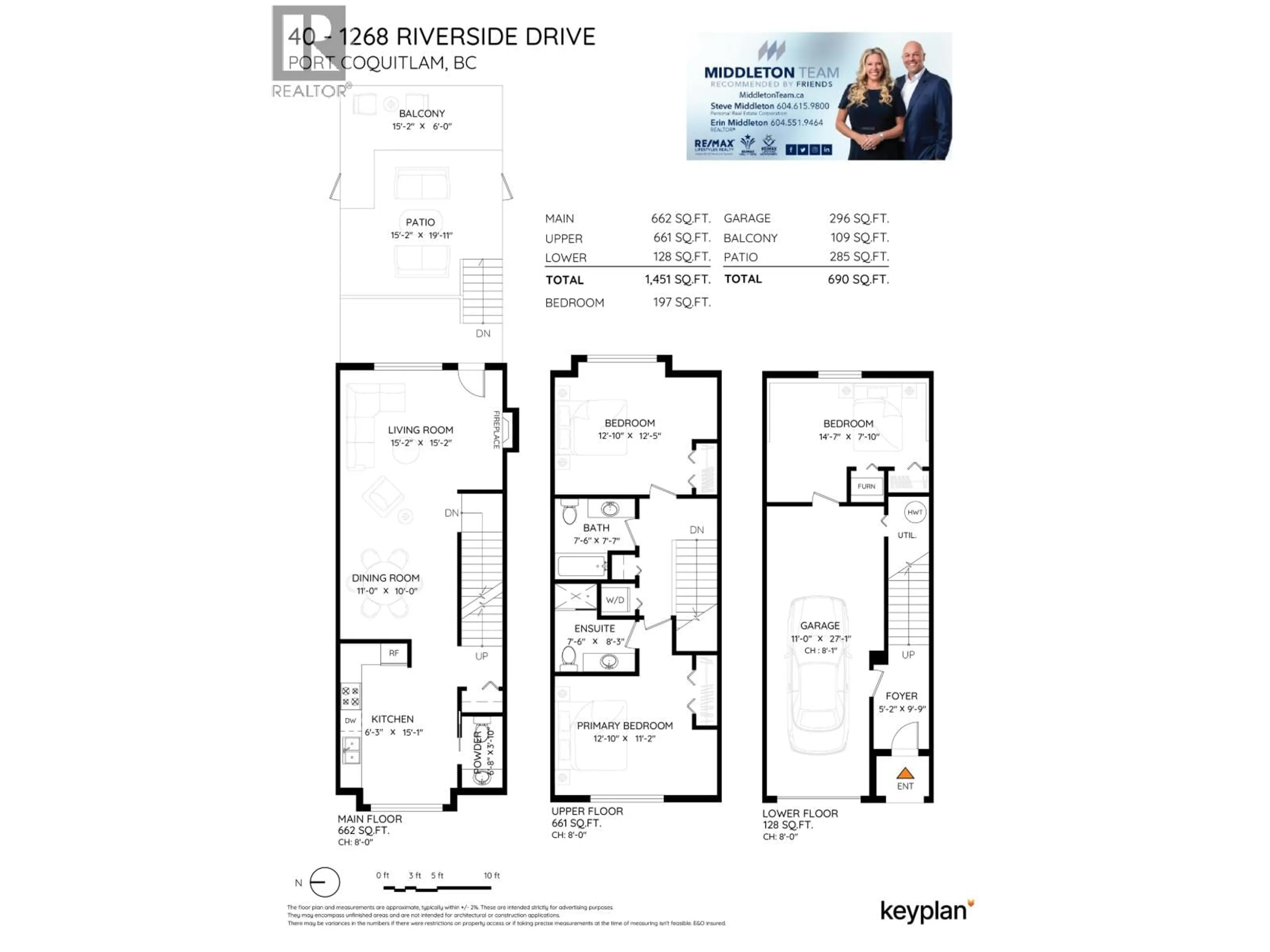 Floor plan for 40 - 1268 RIVERSIDE DRIVE DRIVE, Port Coquitlam British Columbia V3B0A8