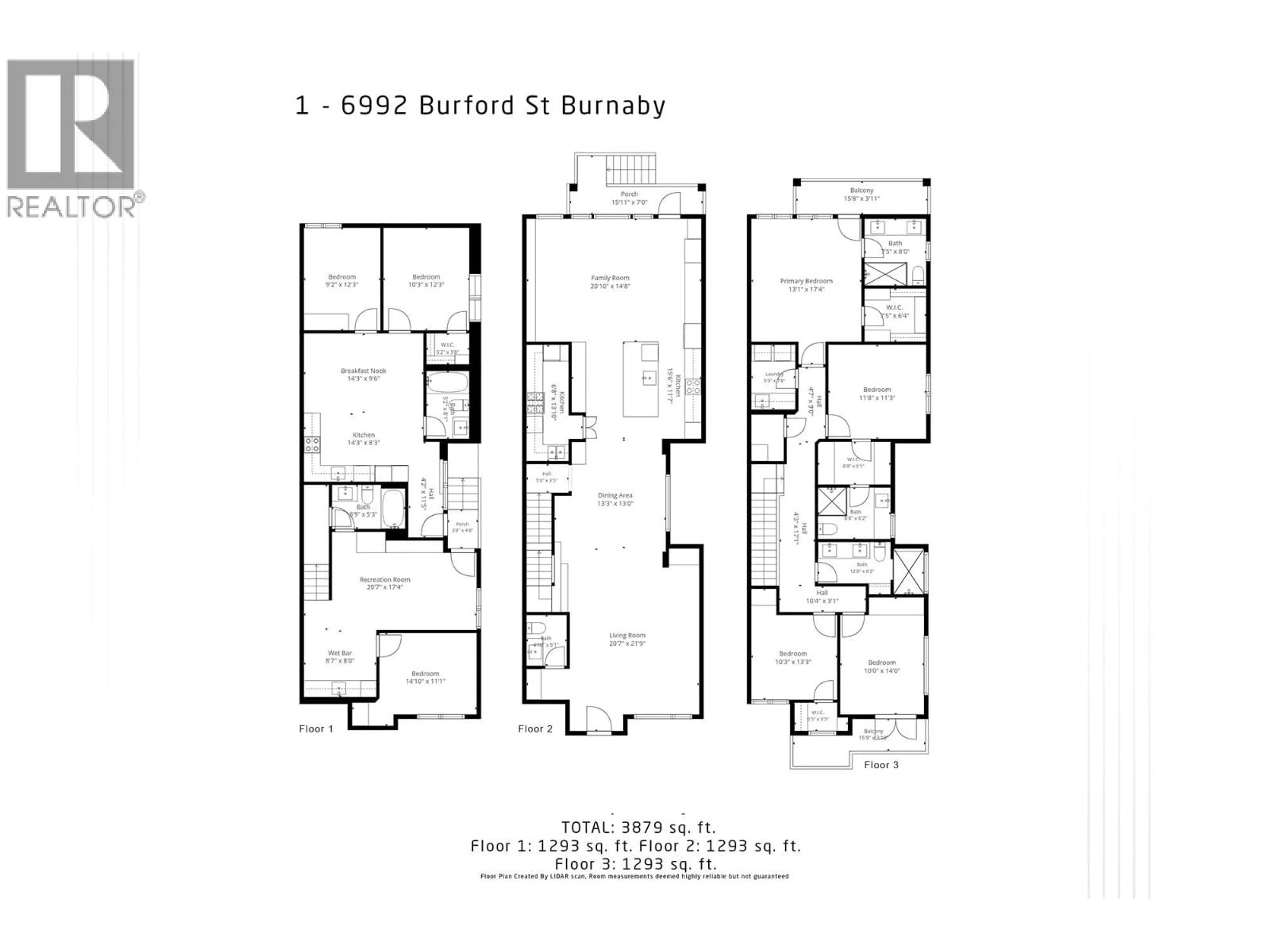 Floor plan for 1 - 6992 BURFORD STREET, Burnaby British Columbia V5E1S2