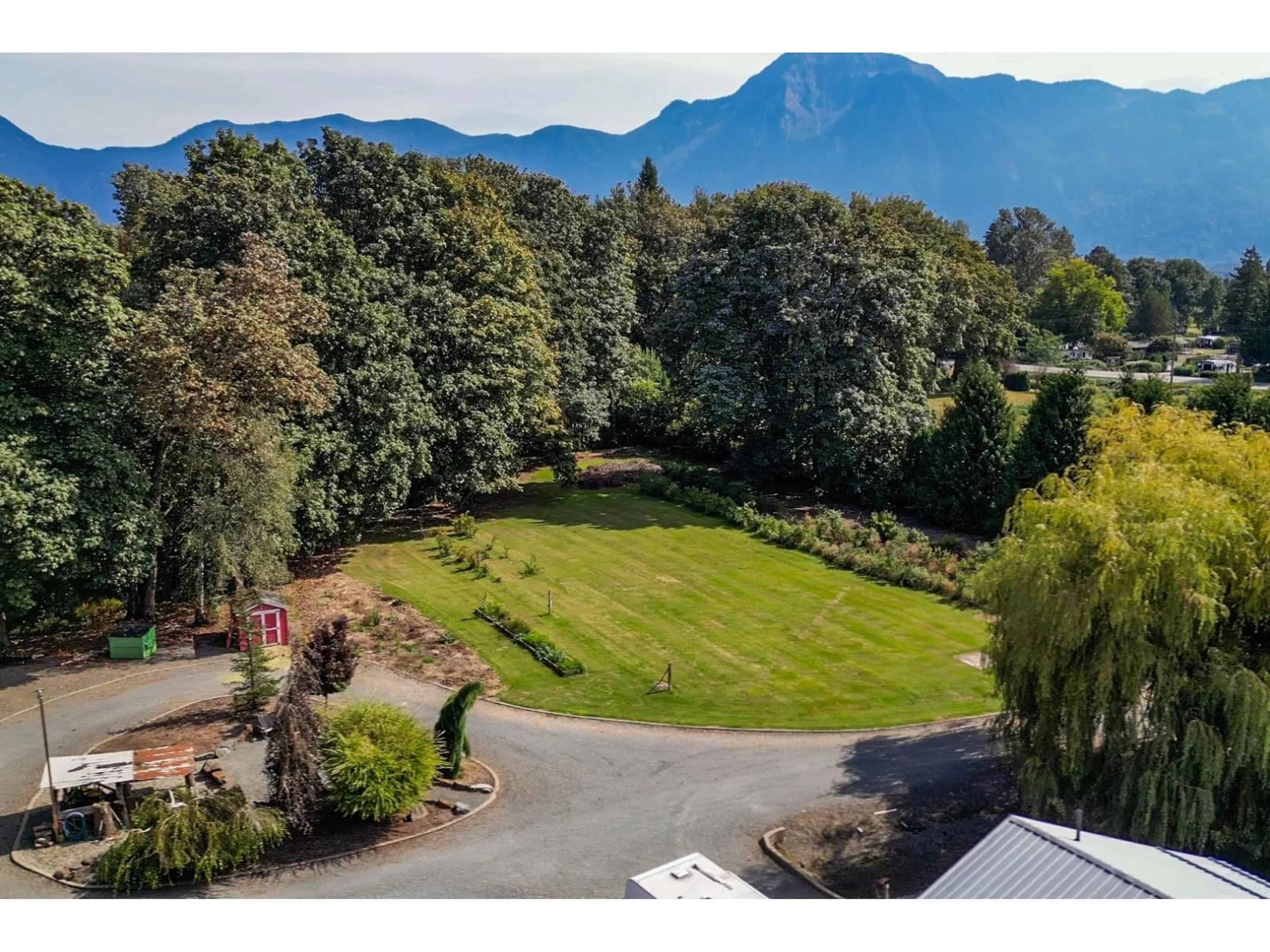 A pic from outside/outdoor area/front of a property/back of a property/a pic from drone, mountain view for 2284 ASHTON ROAD, Agassiz British Columbia V0M1A1