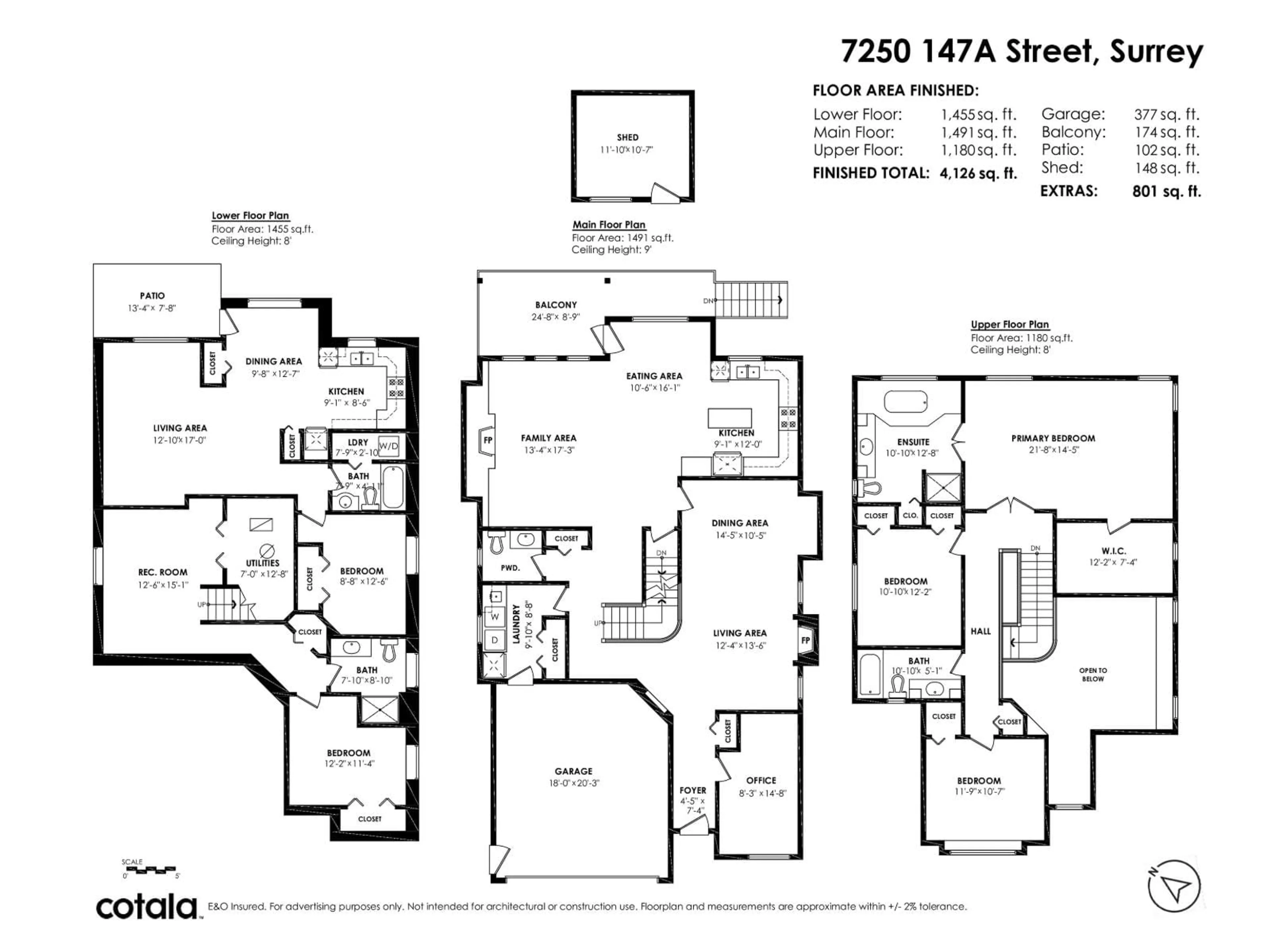 Floor plan for 7250 147A STREET, Surrey British Columbia V3S7X6