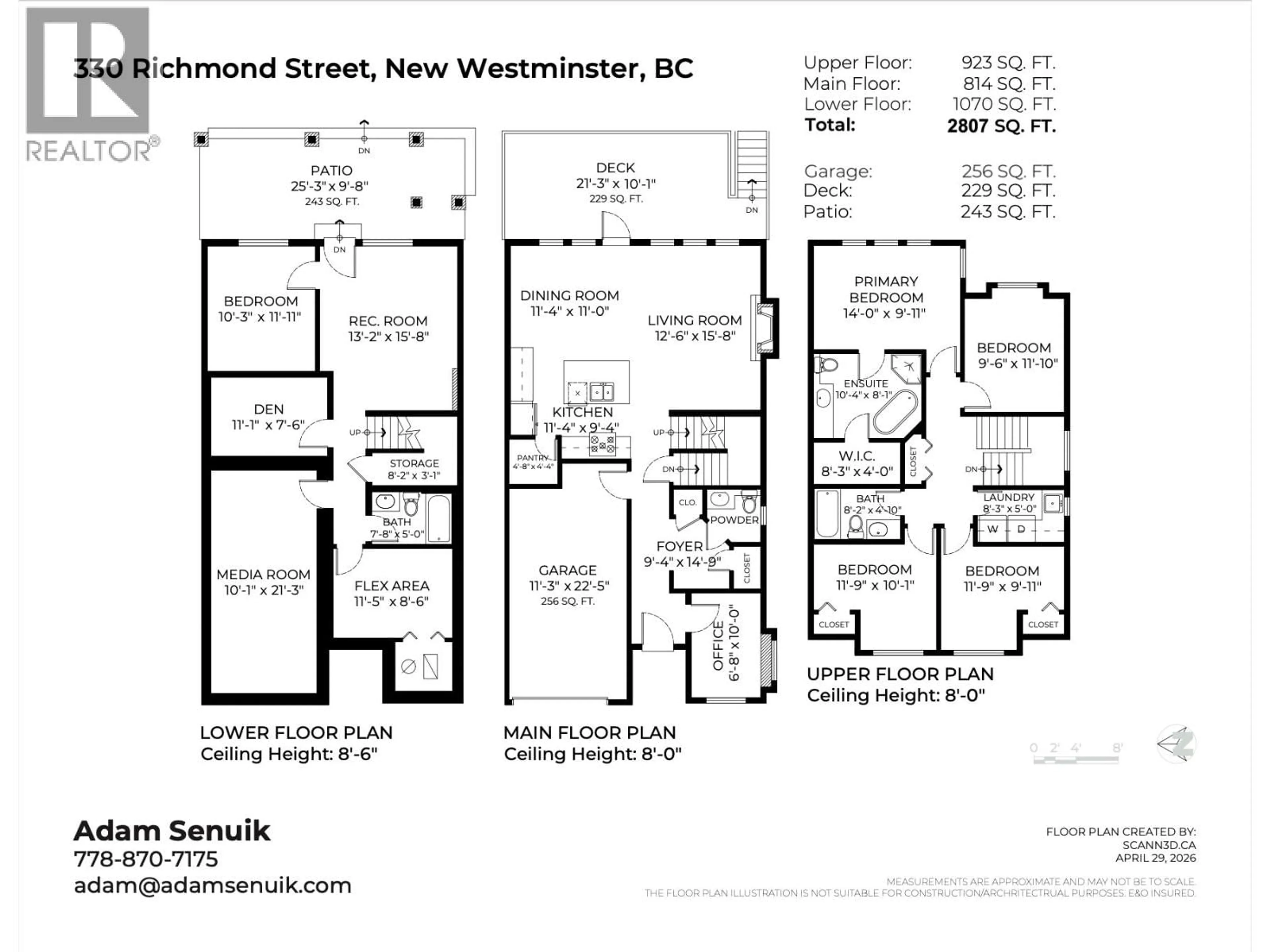 Floor plan for 330 RICHMOND STREET, New Westminster British Columbia V3L4B8