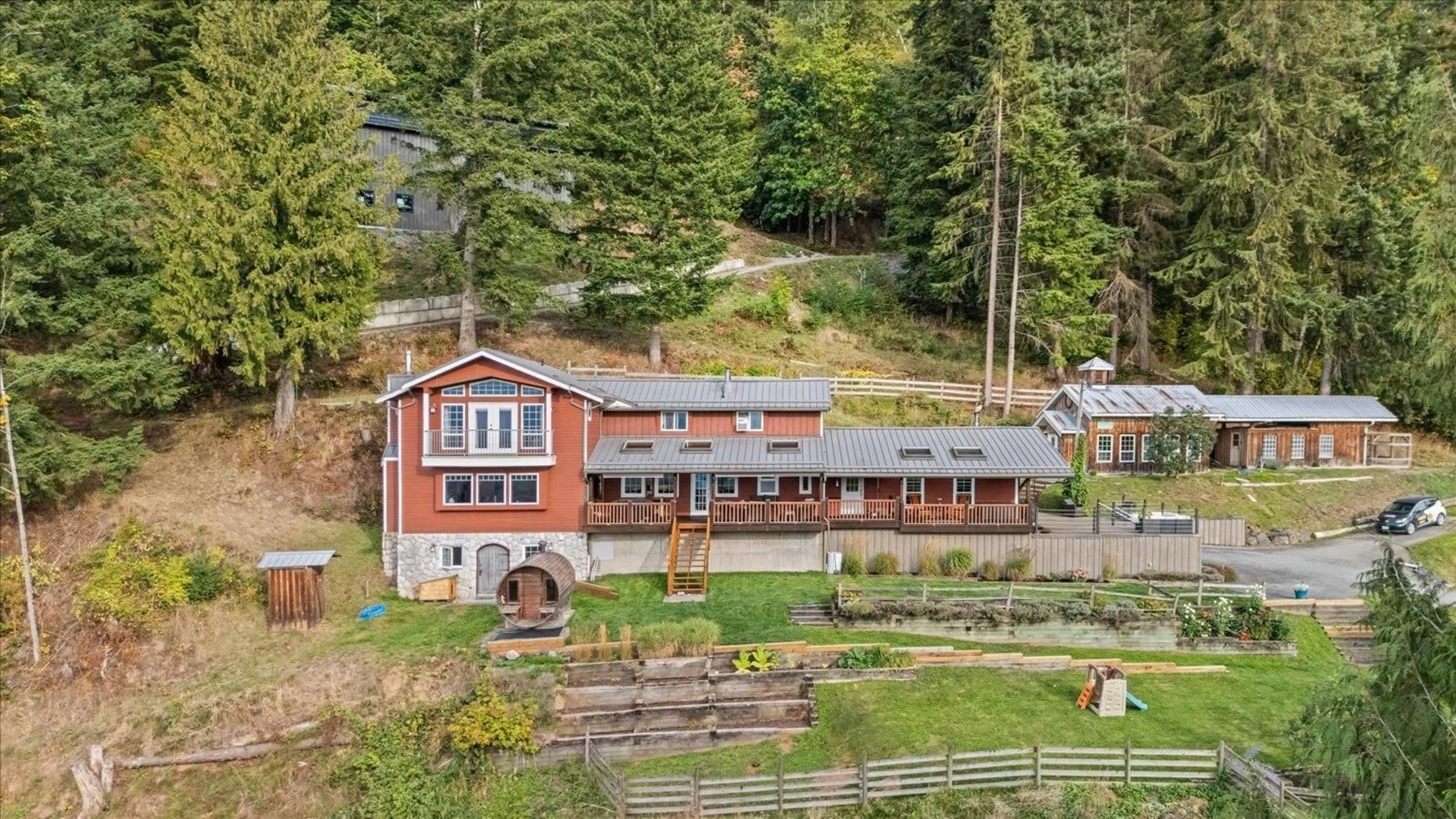 A pic from outside/outdoor area/front of a property/back of a property/a pic from drone, unknown for 48625 WINCOTT ROAD, Ryder Lake British Columbia V4Z1H1