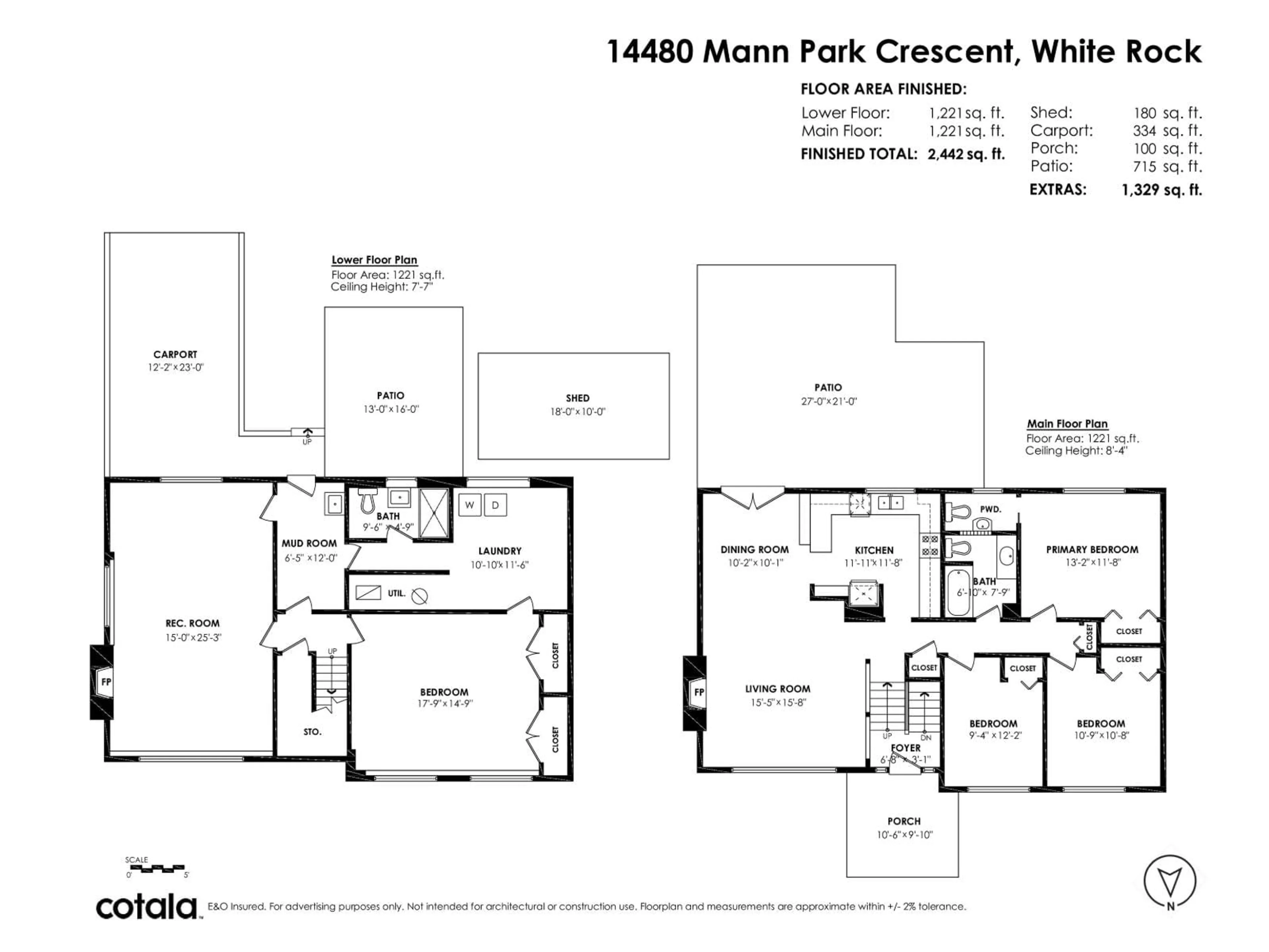 Floor plan for 14480 MANN PARK CRESCENT, White Rock British Columbia V4B3A8