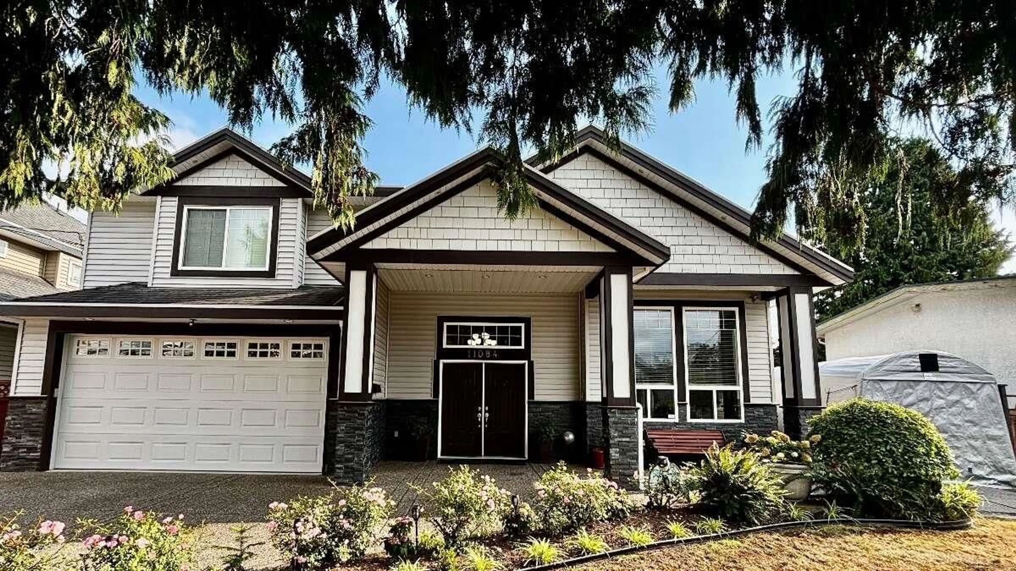 Home with vinyl exterior material, street for 11084 FULLER CRESCENT NORTH, Delta British Columbia V4C2E1