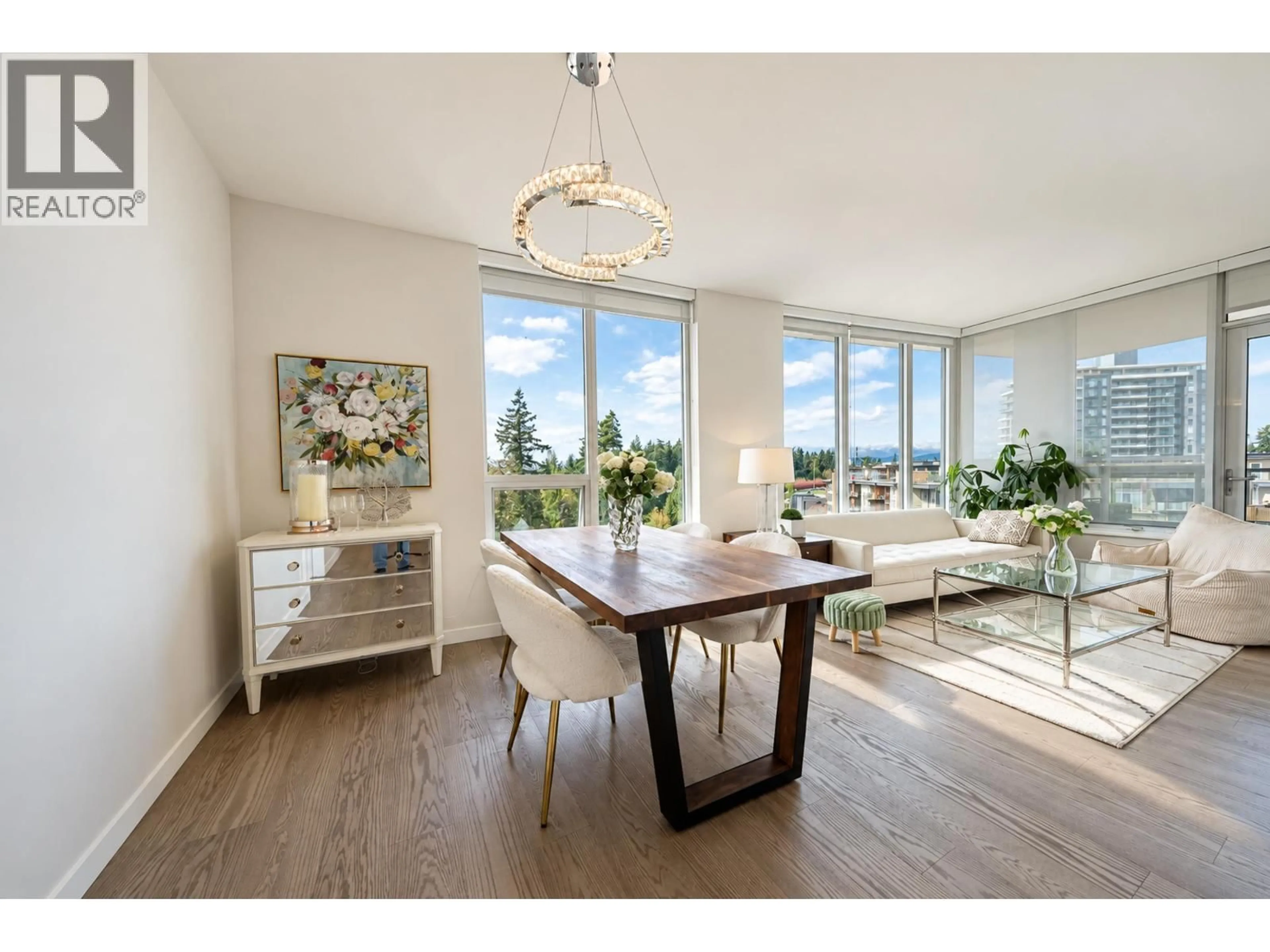 Dining room, wood/laminate floor for 902 - 3533 ROSS DRIVE, Vancouver British Columbia V6S0L3