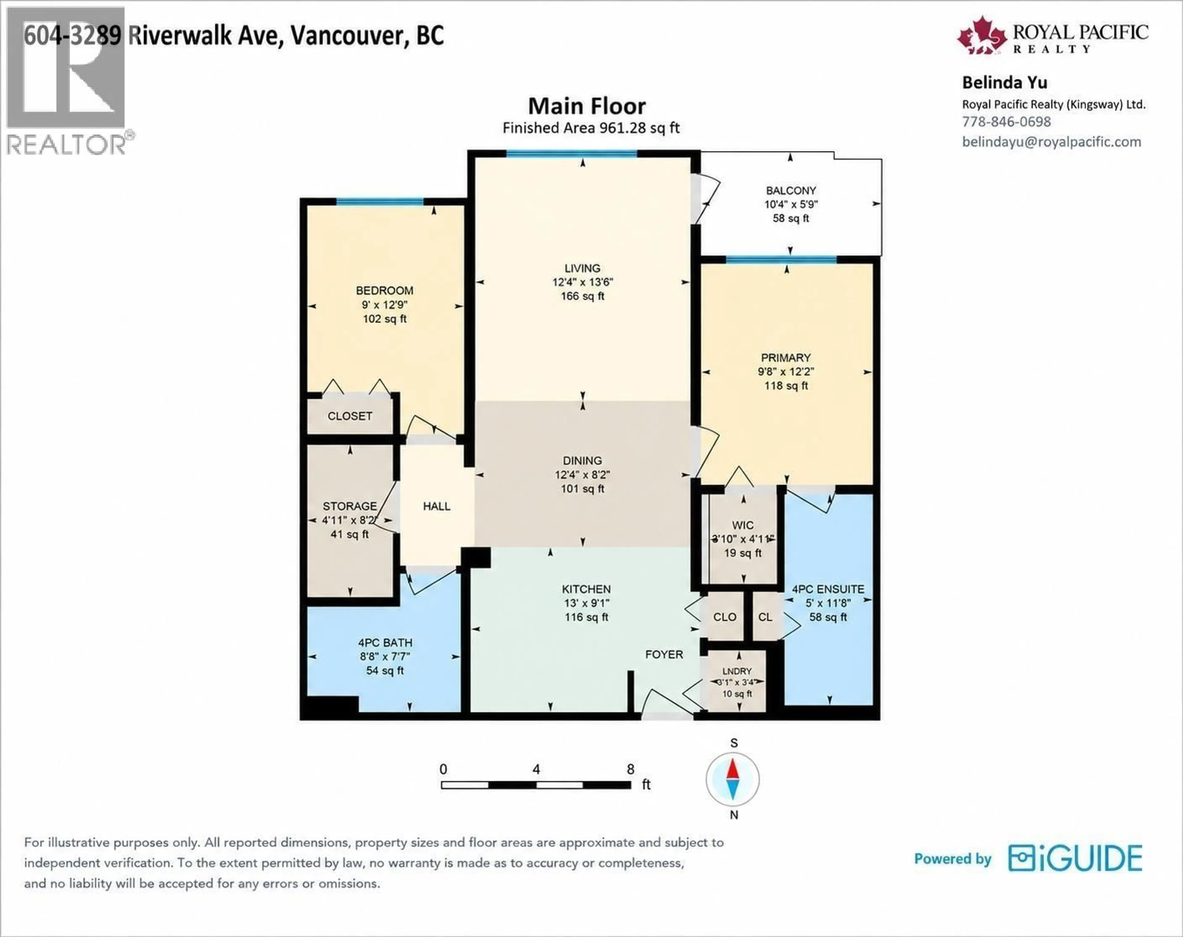 Floor plan for 604 - 3289 RIVERWALK AVENUE, Vancouver British Columbia V5S0G2