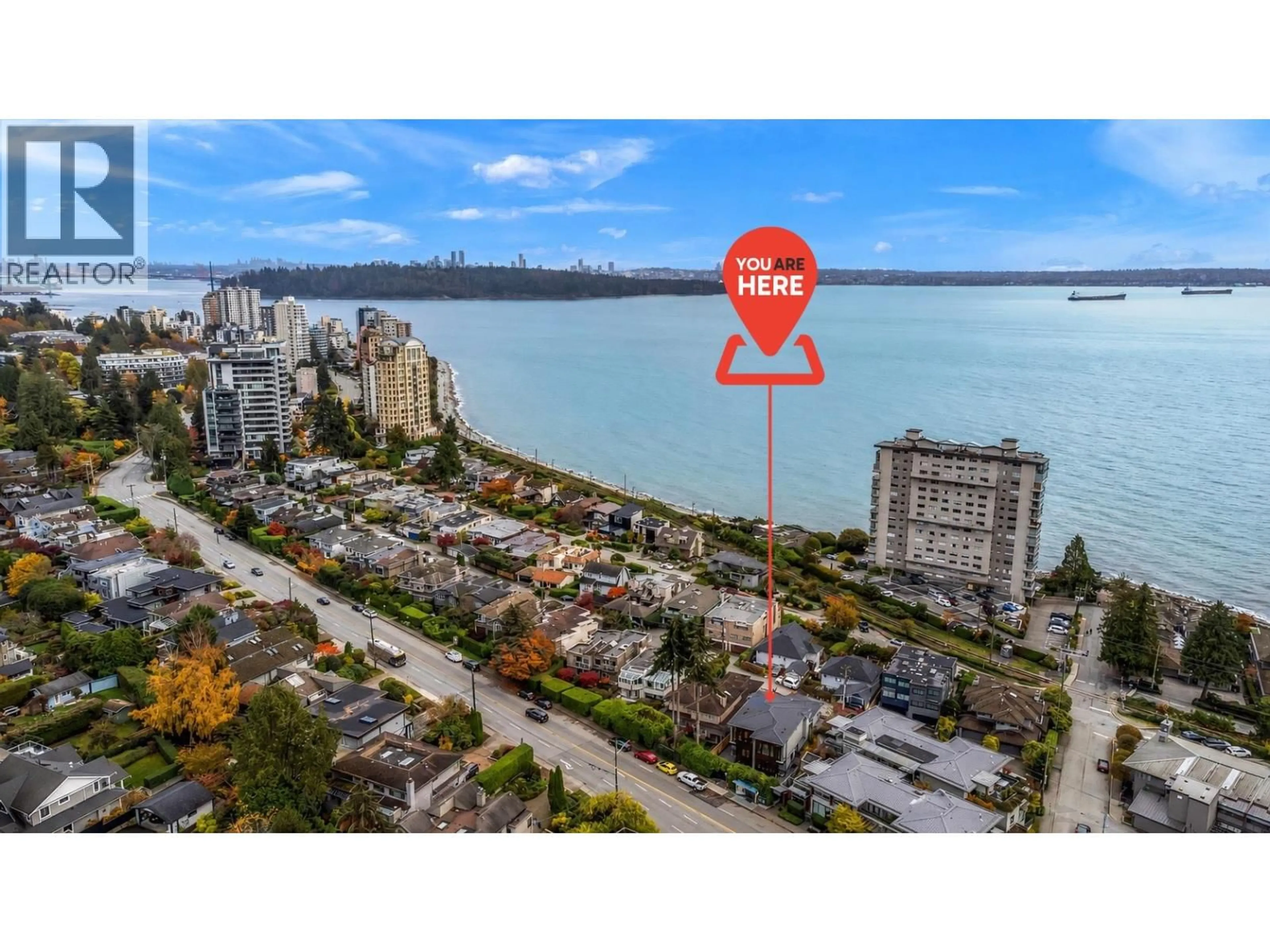 A pic from outside/outdoor area/front of a property/back of a property/a pic from drone, water/lake/river/ocean view for 2378 MARINE DRIVE, West Vancouver British Columbia V7V1K8