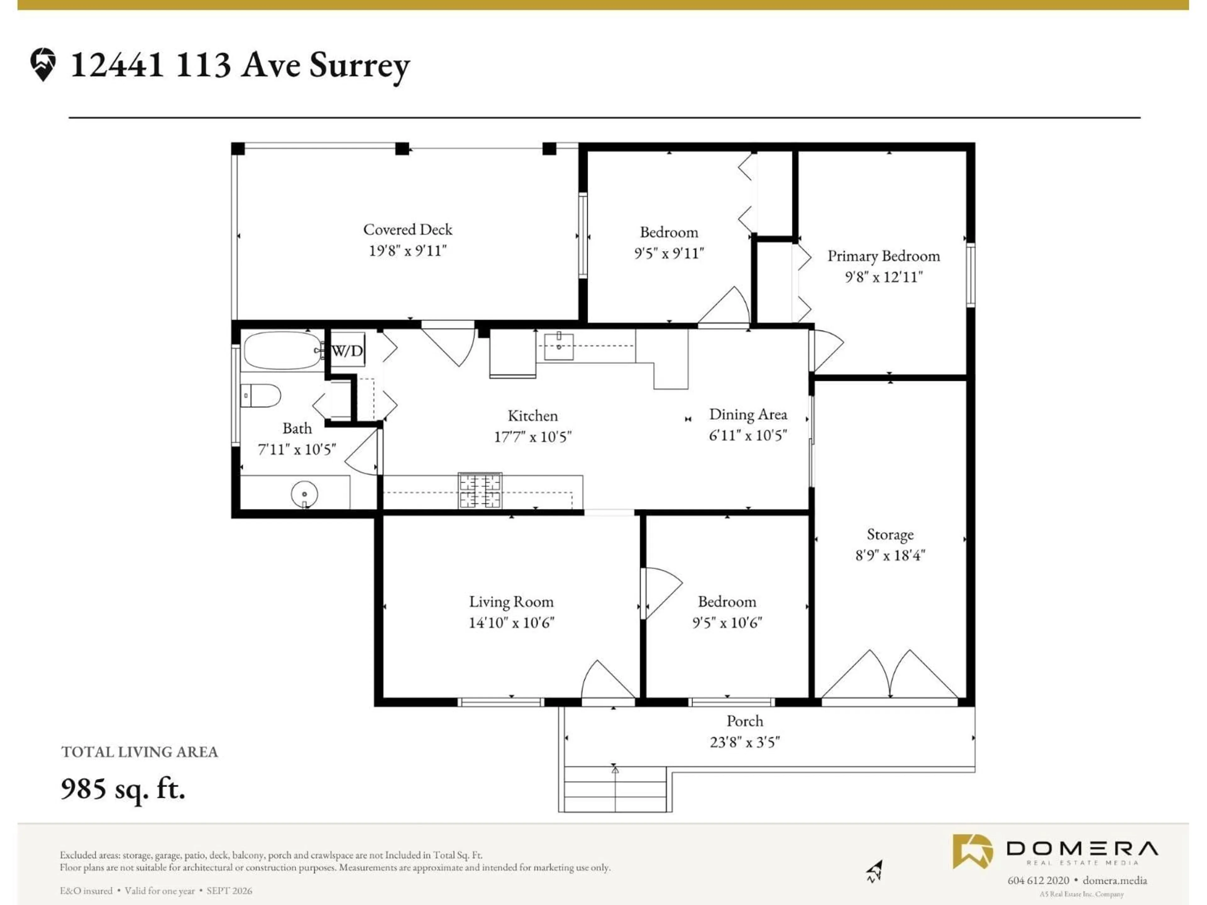 Floor plan for 12441 113 AVENUE, Surrey British Columbia V3V3L8