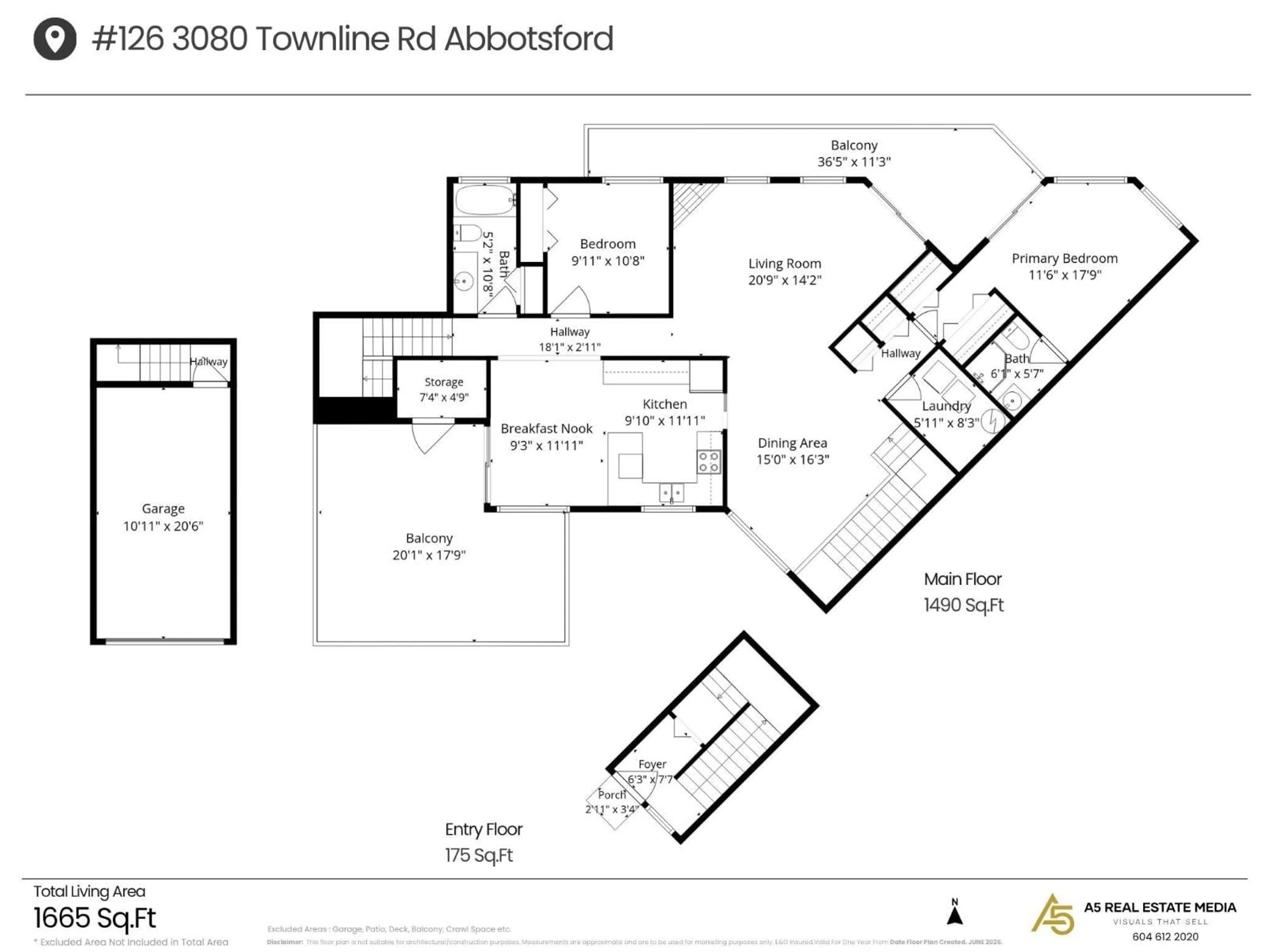 Floor plan for 126 - 3080 TOWNLINE ROAD, Abbotsford British Columbia V2T5M2