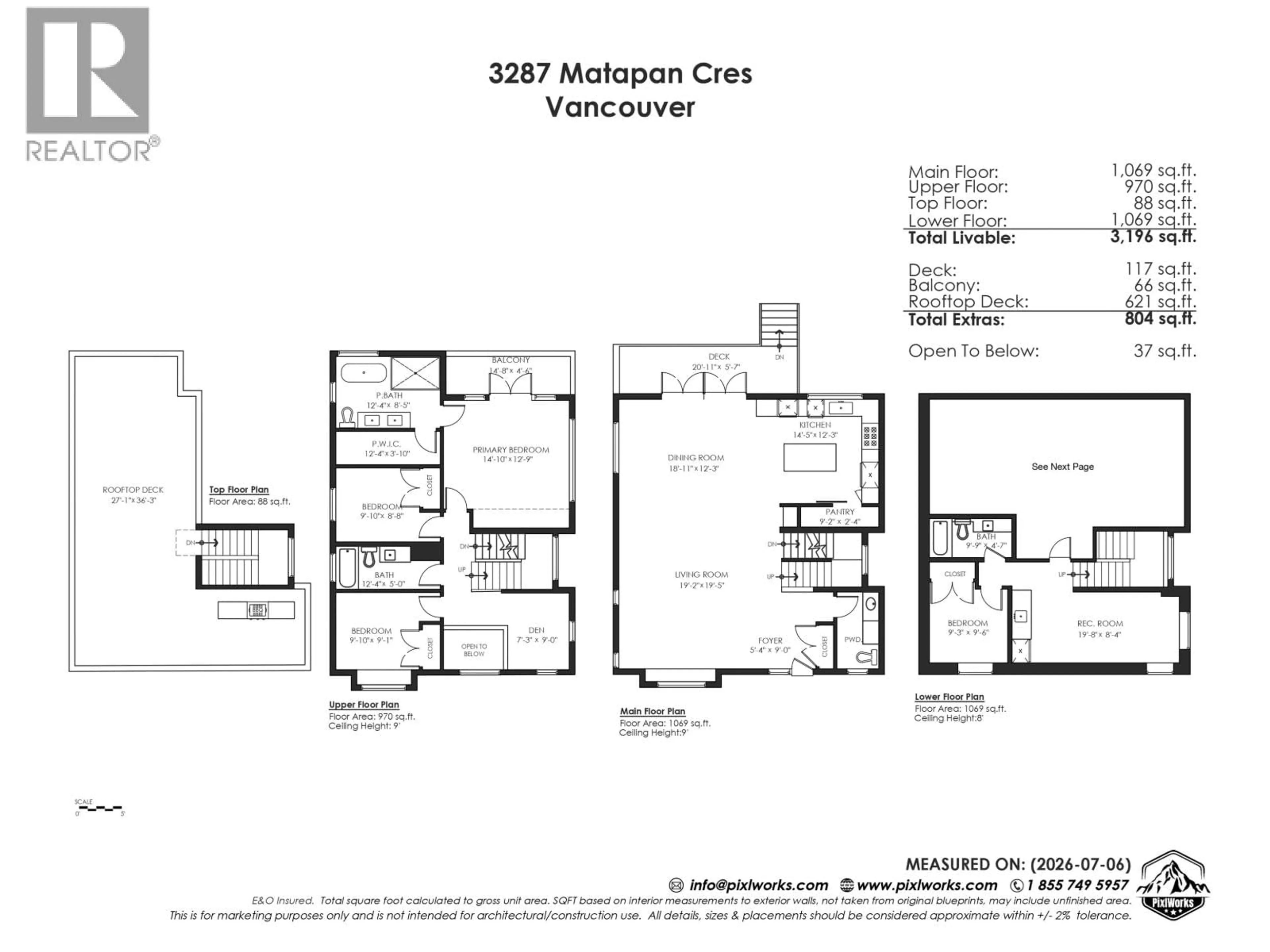 Floor plan for 3287 MATAPAN CRESCENT, Vancouver British Columbia V5M4A9