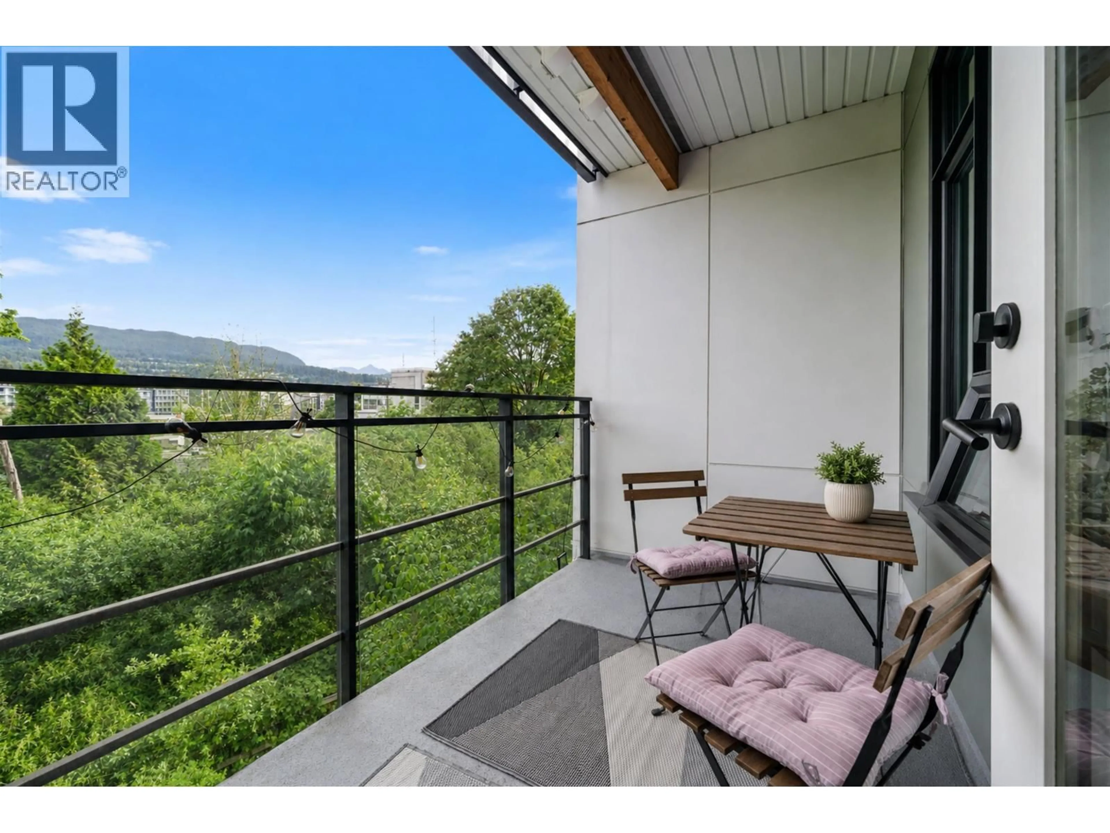Balcony in the apartment, mountain view for 303 - 3038 ST GEORGE STREET, Port Moody British Columbia V3H0L3