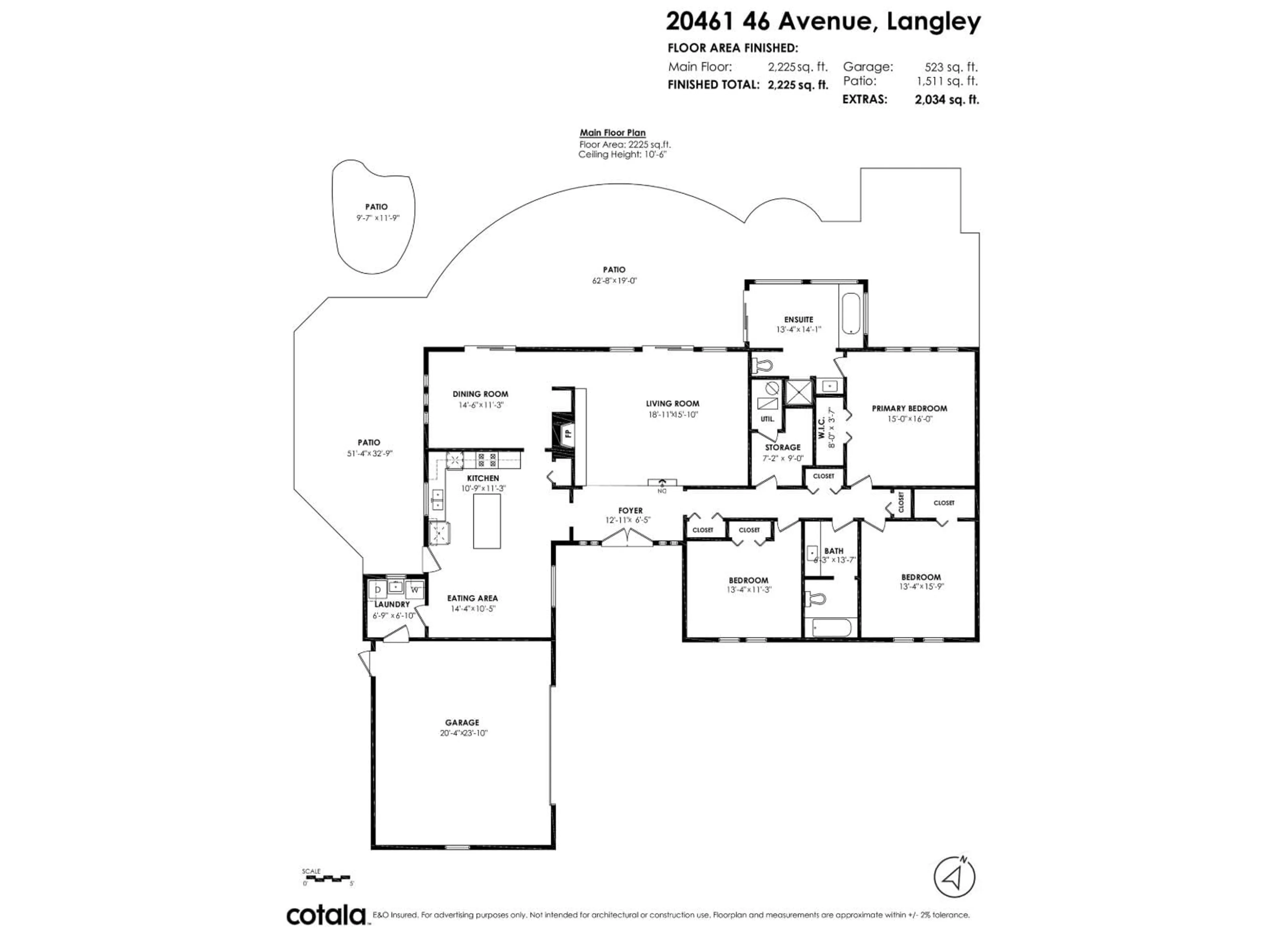 Floor plan for 20461 46TH AVENUE, Langley British Columbia V3A3H7