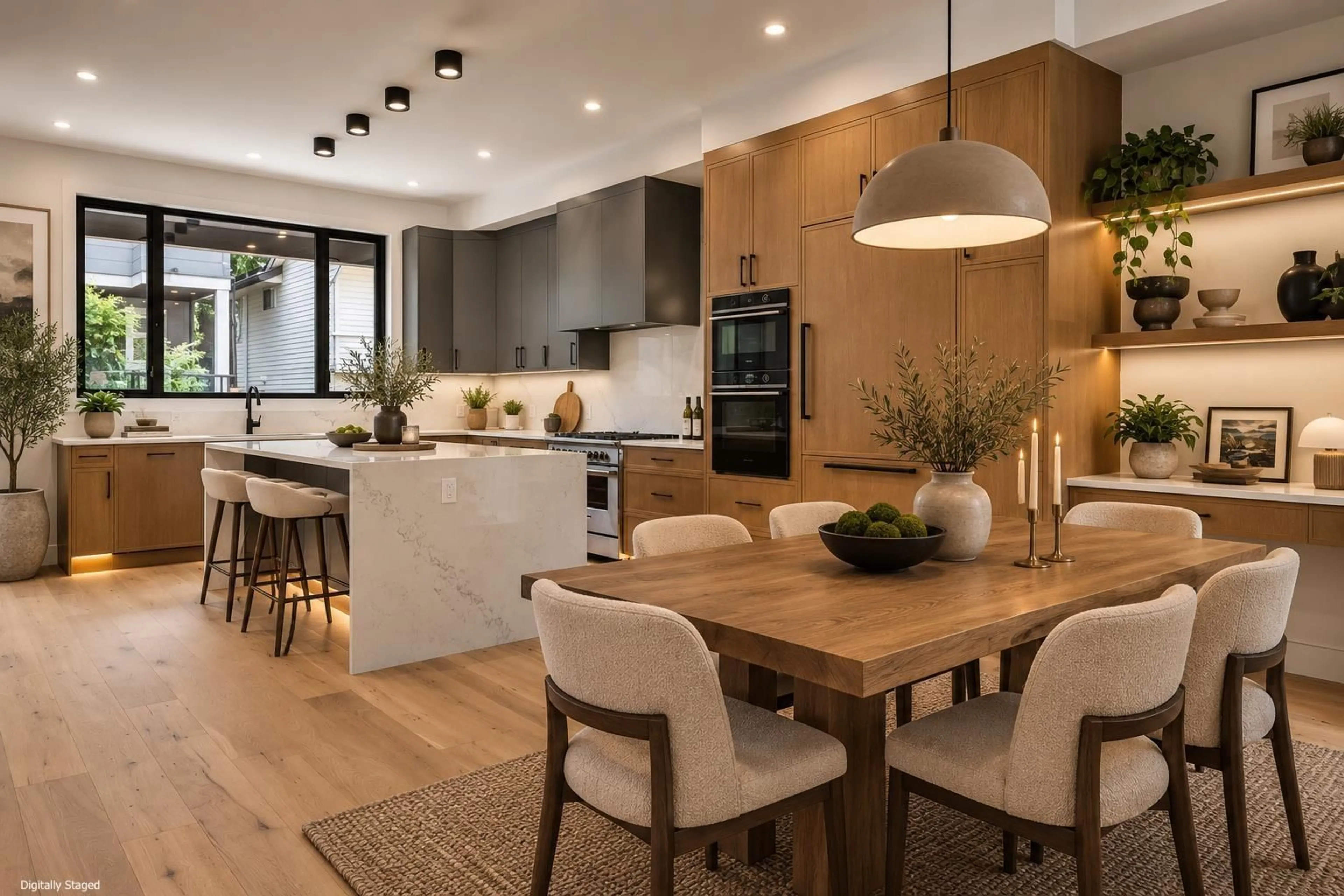 Open concept kitchen, wood/laminate floor for 278 FIR STREET, Cultus Lake British Columbia V2R4Y5