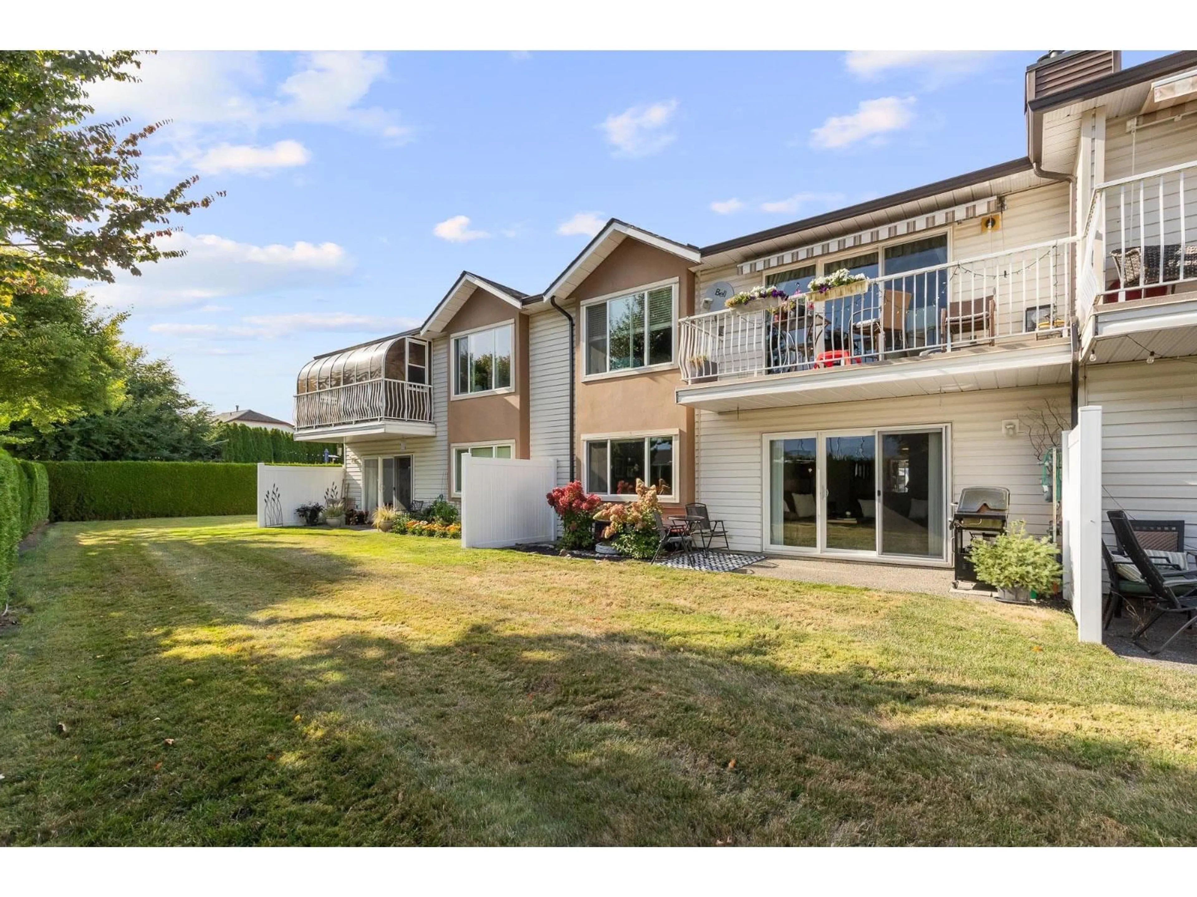 A pic from outside/outdoor area/front of a property/back of a property/a pic from drone, unknown for 3 - 46350 CESSNA DRIVE, Chilliwack British Columbia V2P7W3