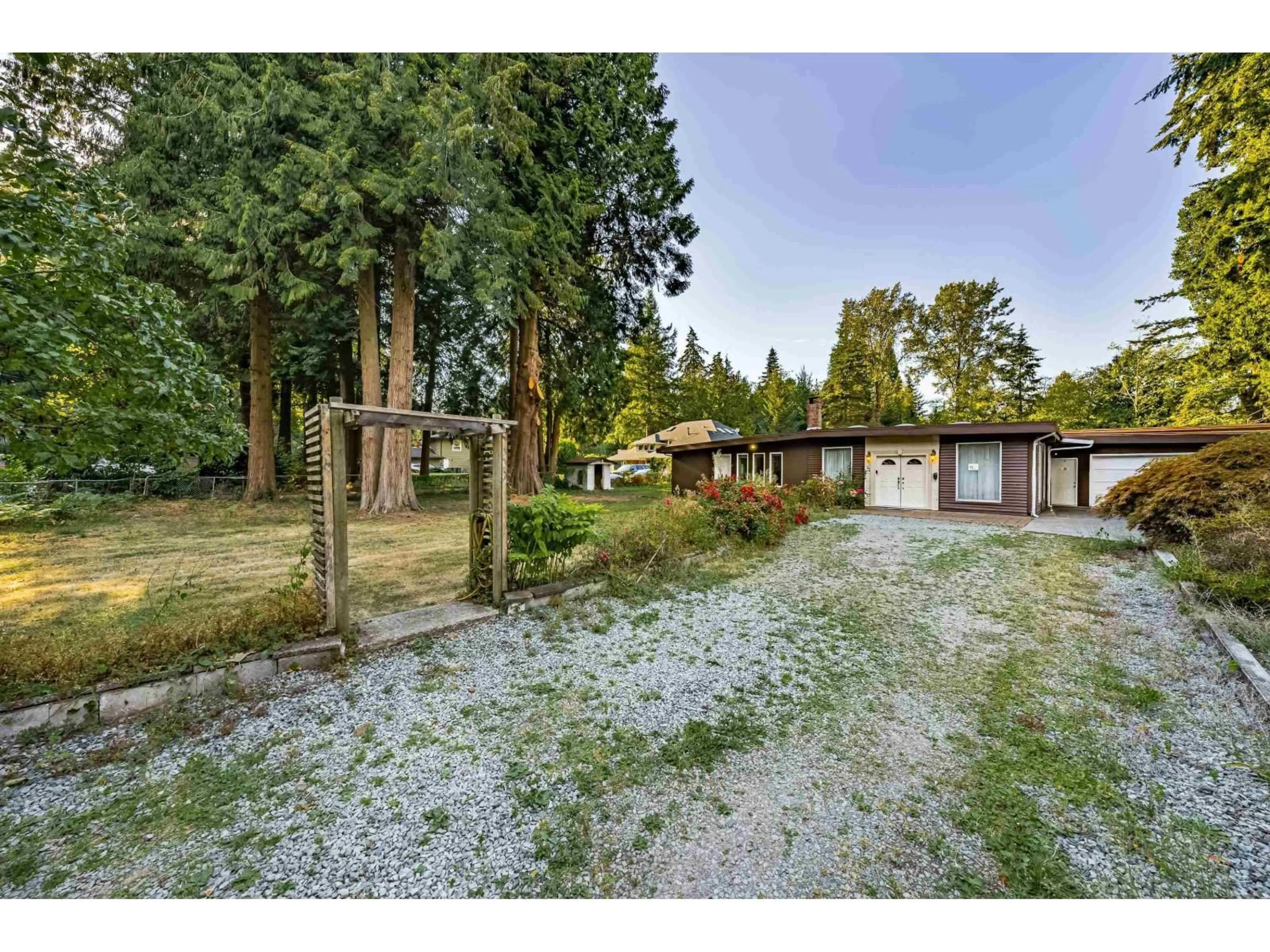 A pic from outside/outdoor area/front of a property/back of a property/a pic from drone, forest/trees view for 13897 56A AVENUE, Surrey British Columbia V3X2X5