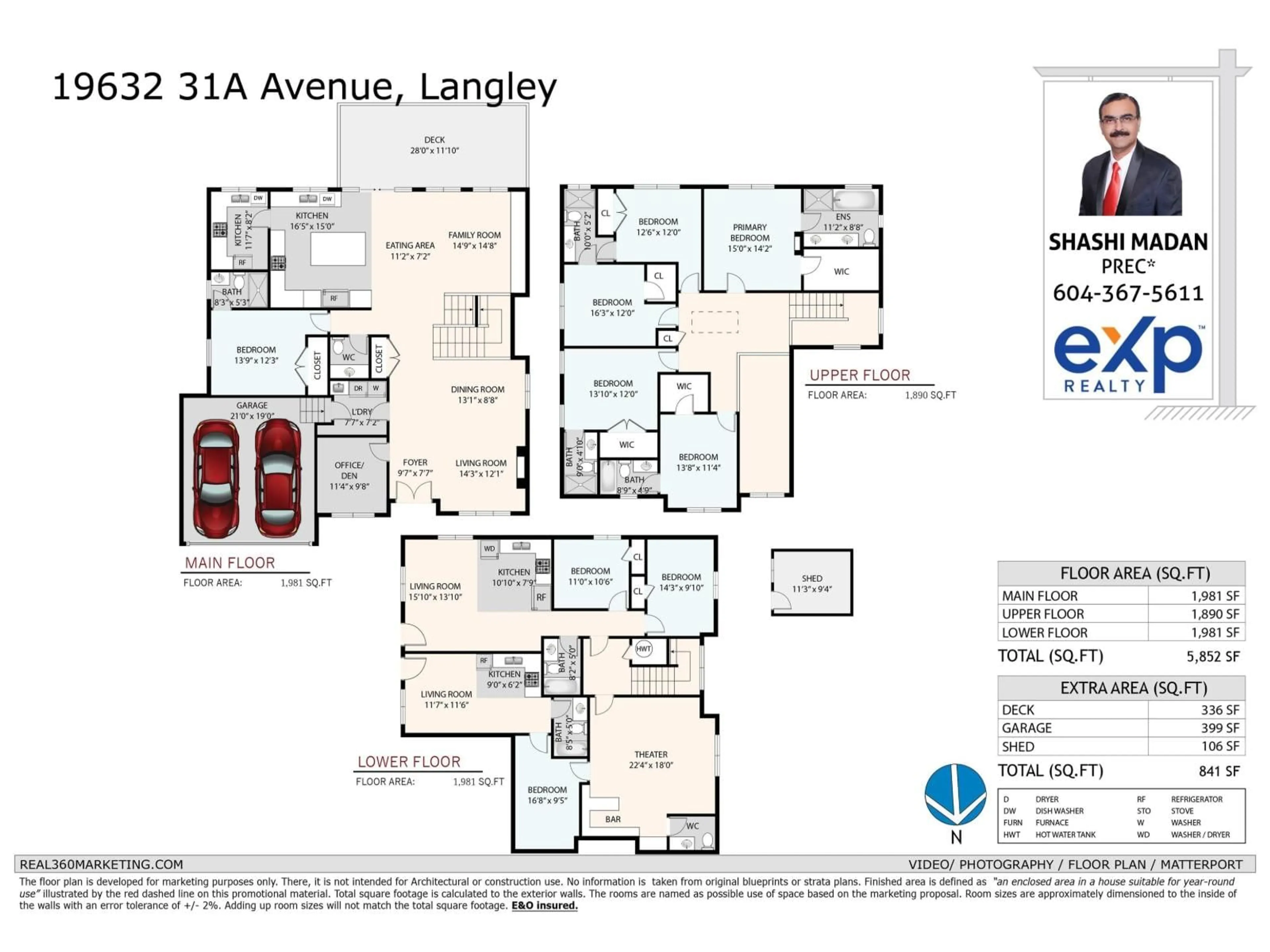 Floor plan for 19632 31A AVENUE, Langley British Columbia V2Z0B2