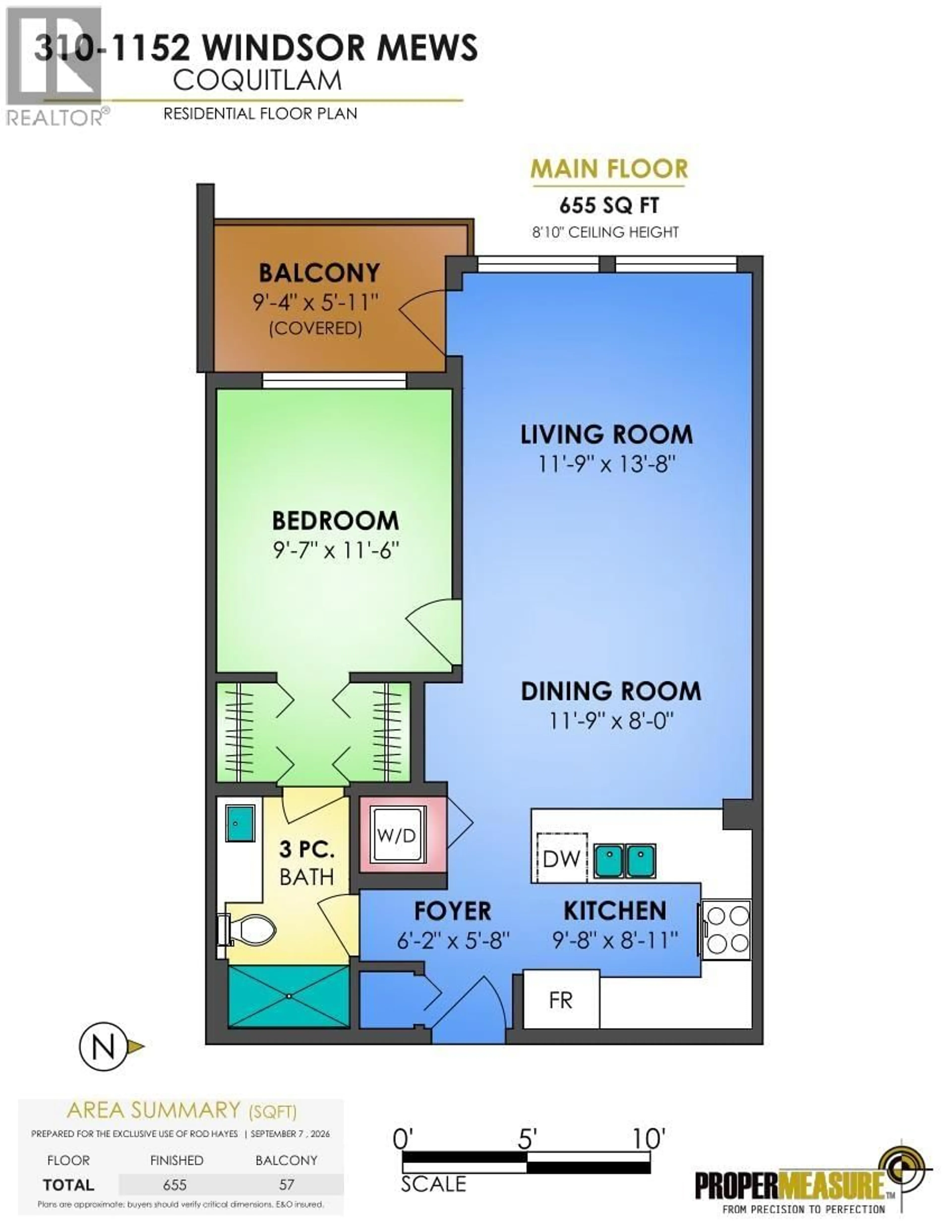 Floor plan for 310 - 1152 WINDSOR MEWS, Coquitlam British Columbia V3B0N1
