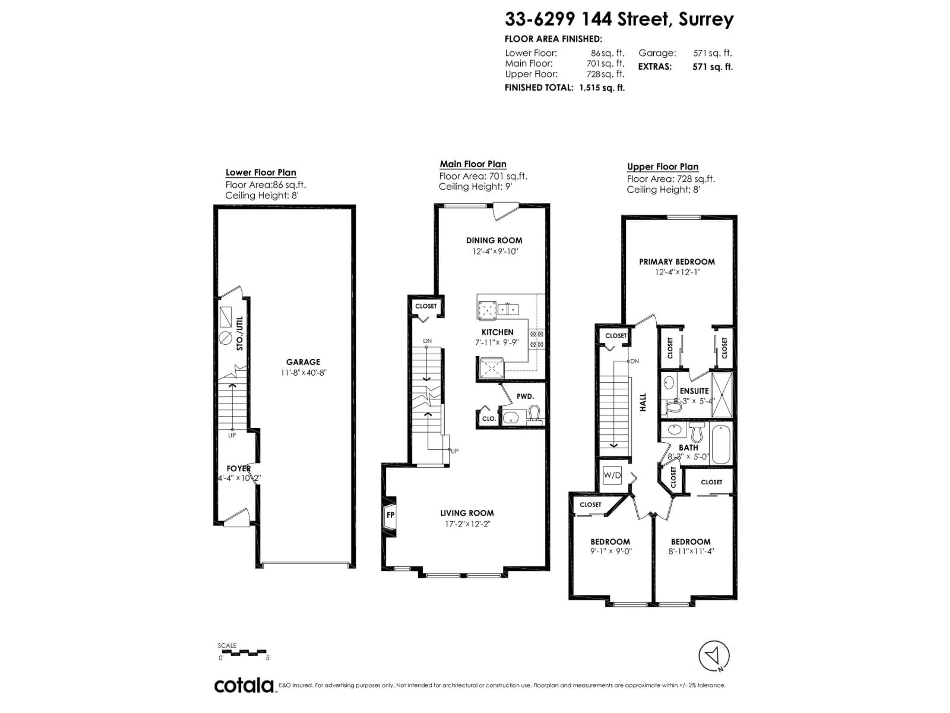 Floor plan for 33 - 6299 144 STREET, Surrey British Columbia V3X1A2