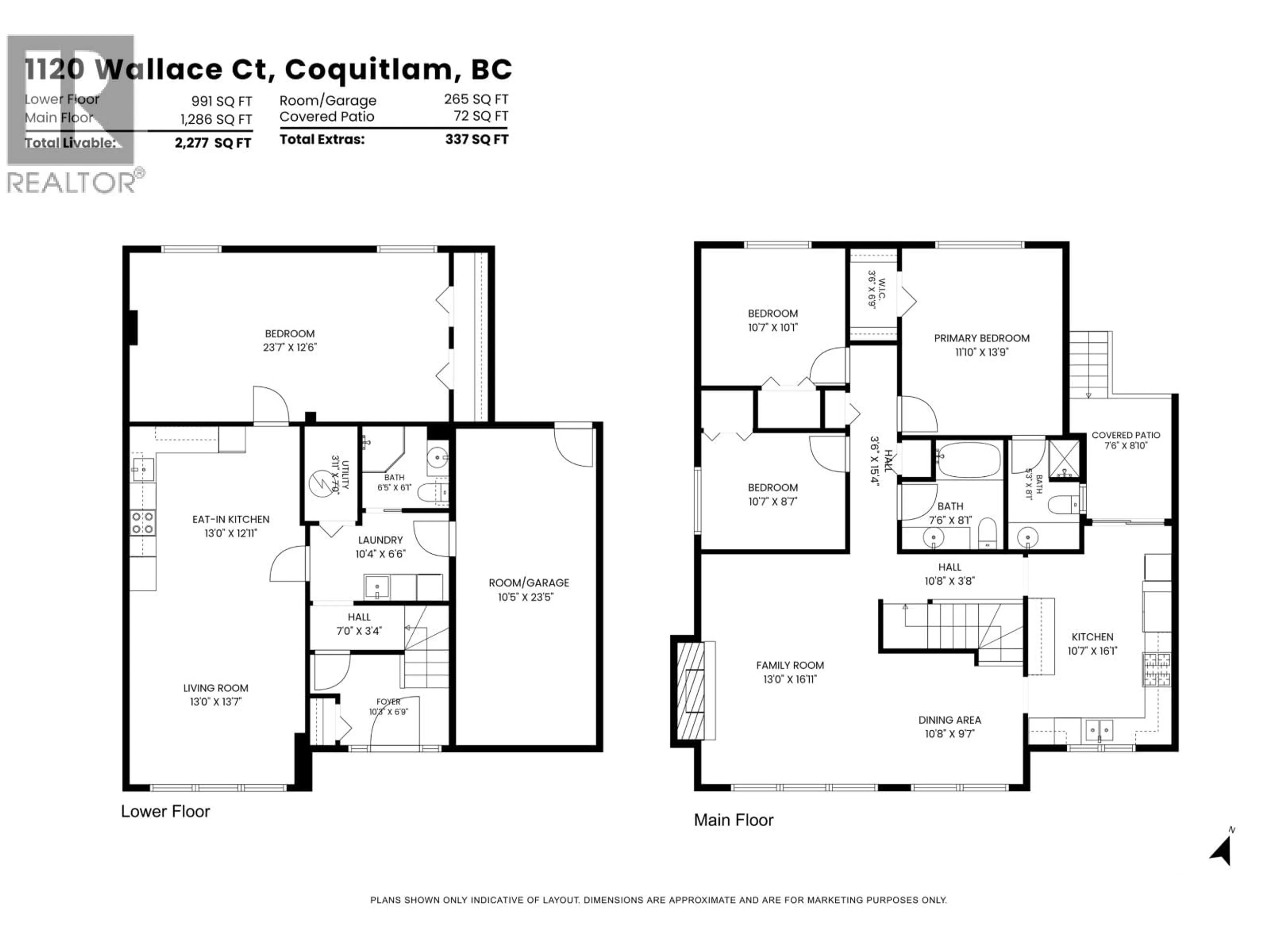 Floor plan for 1120 WALLACE COURT, Coquitlam British Columbia V3C4X4