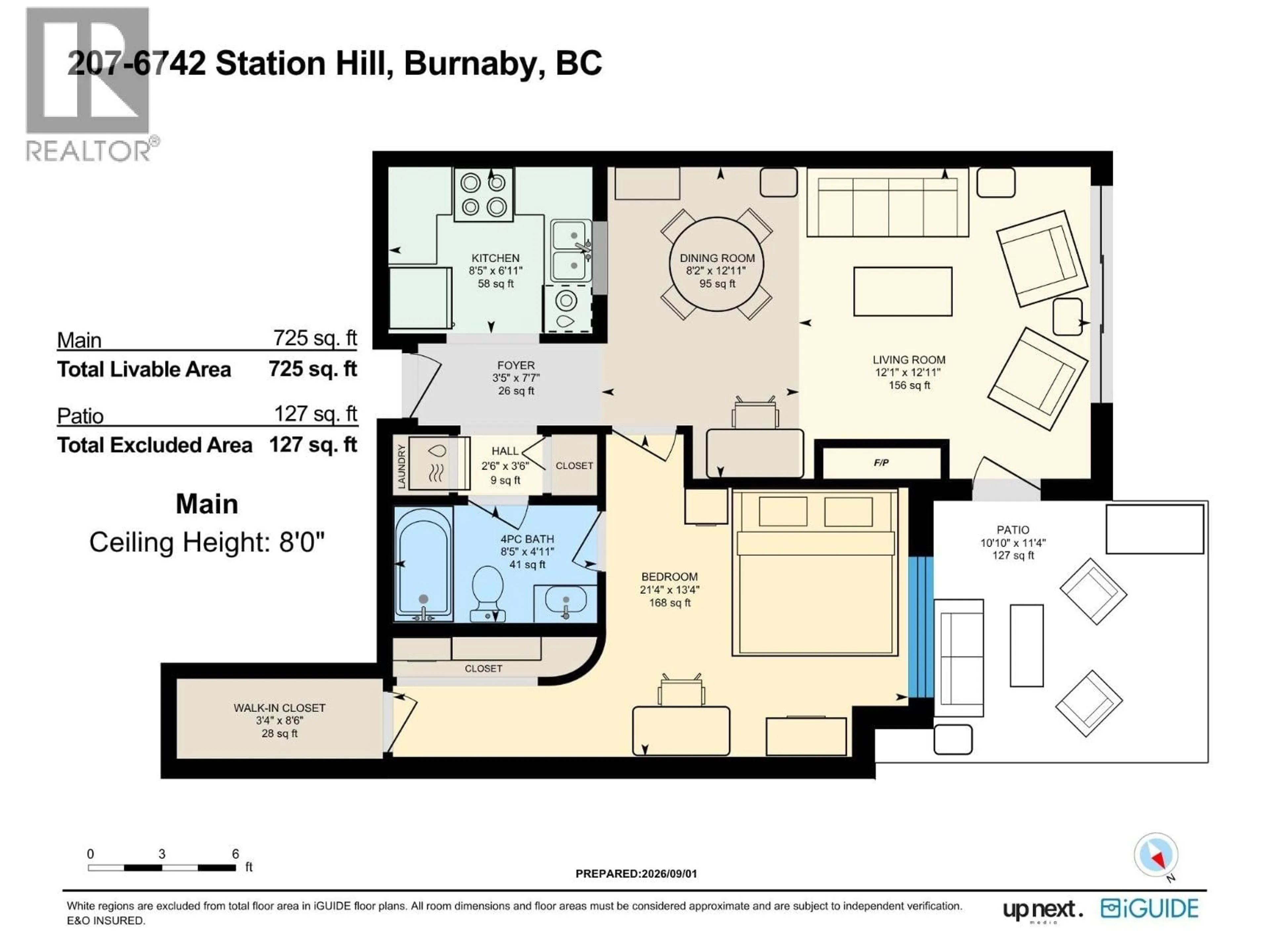 Floor plan for 207 - 6742 STATION HILL COURT, Burnaby British Columbia V3N4V2