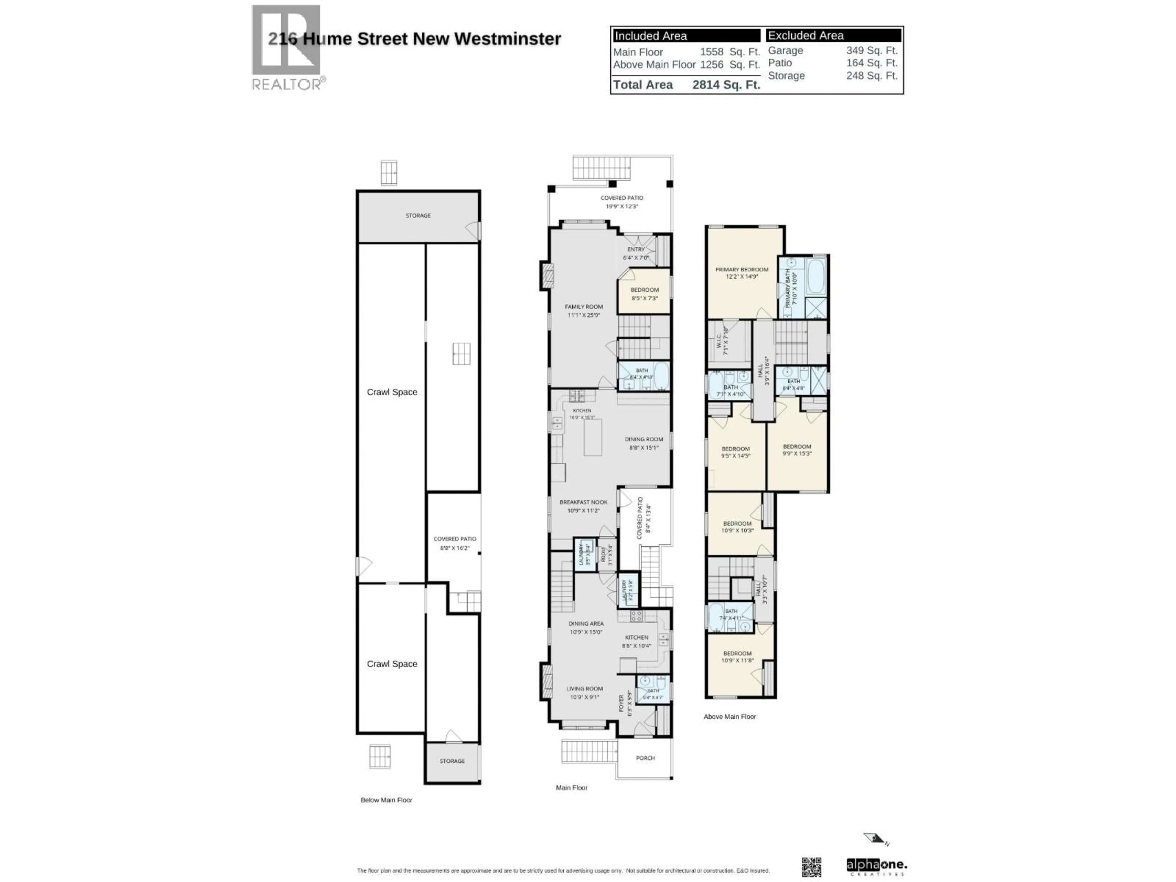 Floor plan for 216 HUME STREET, New Westminster British Columbia V3M5N5