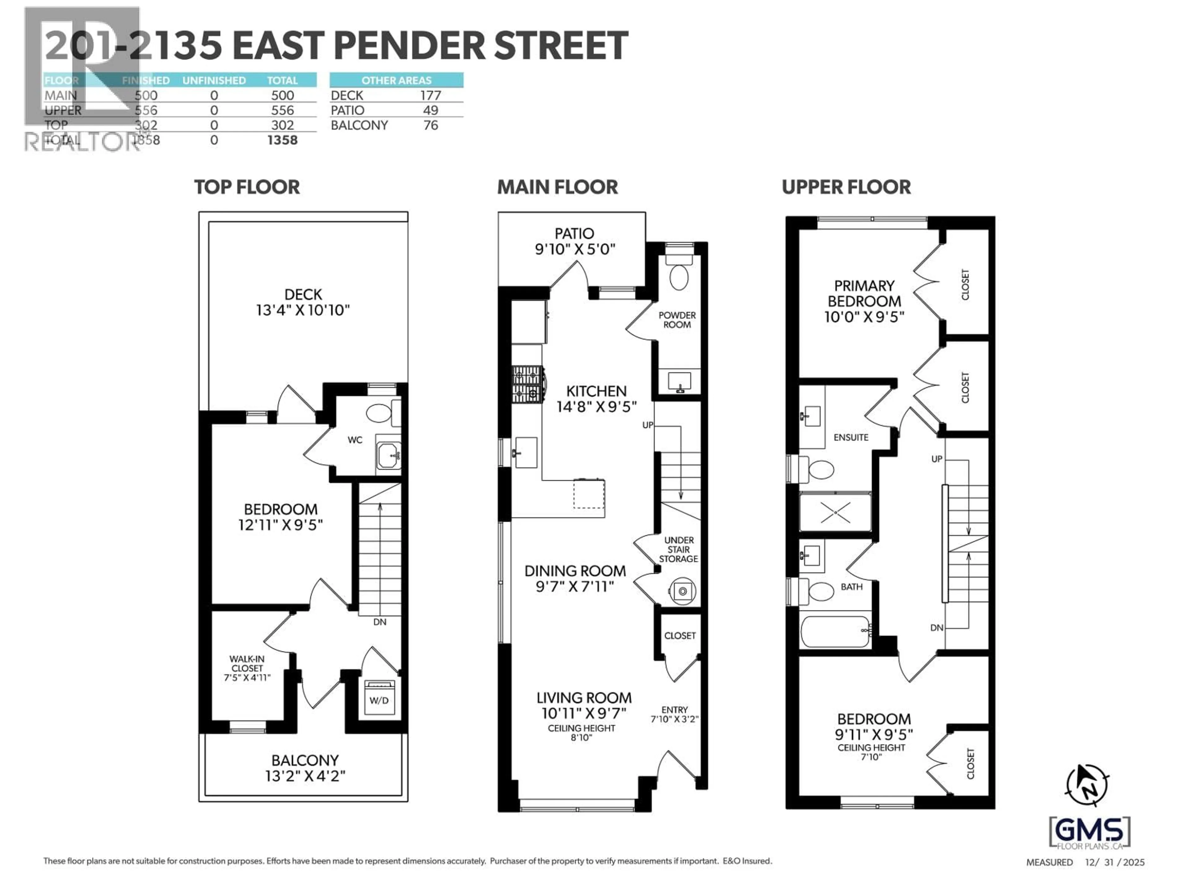 Floor plan for 202 - 2135 PENDER STREET, Vancouver British Columbia V5L1X3