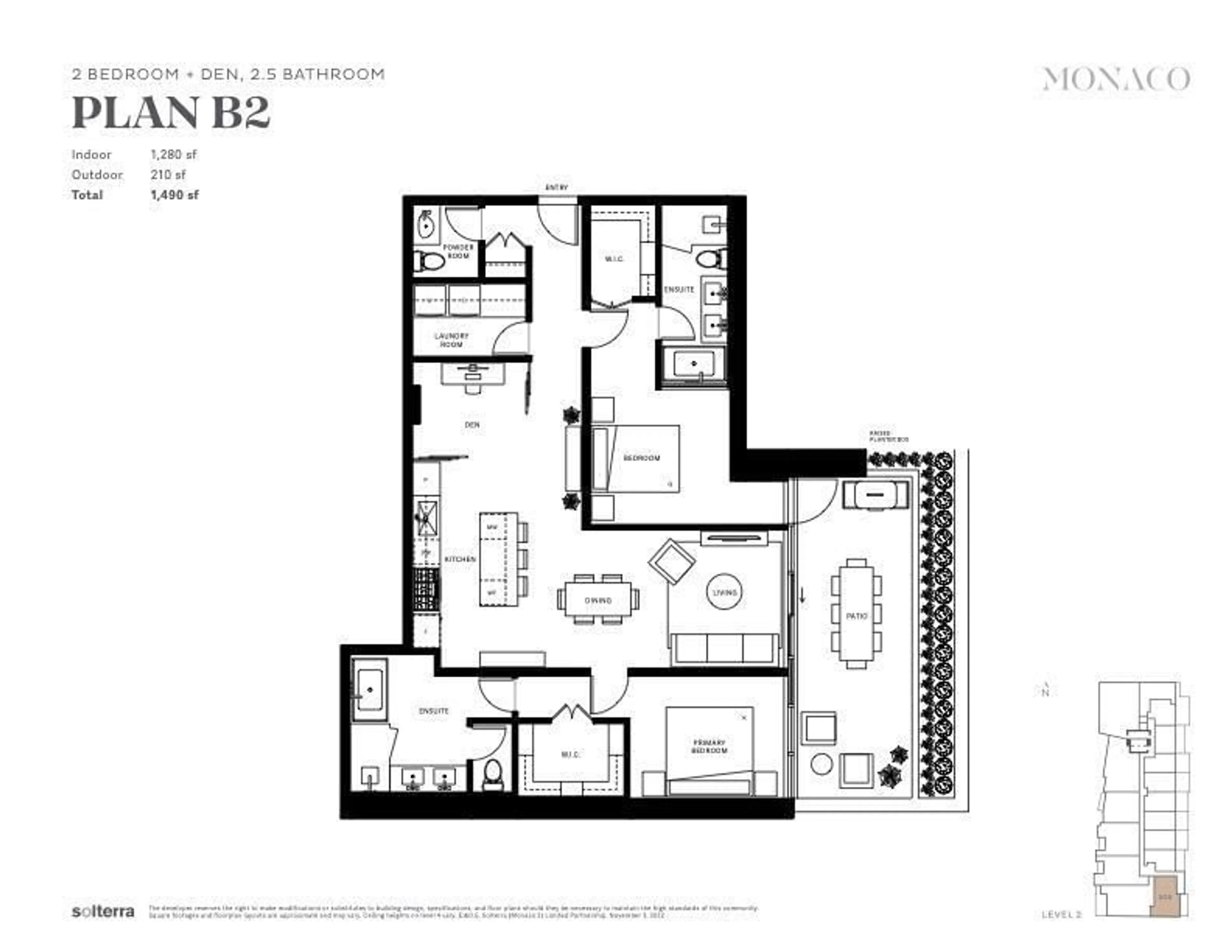 Floor plan for 208 - 1342 JOHNSTON ROAD, White Rock British Columbia V4B0C7