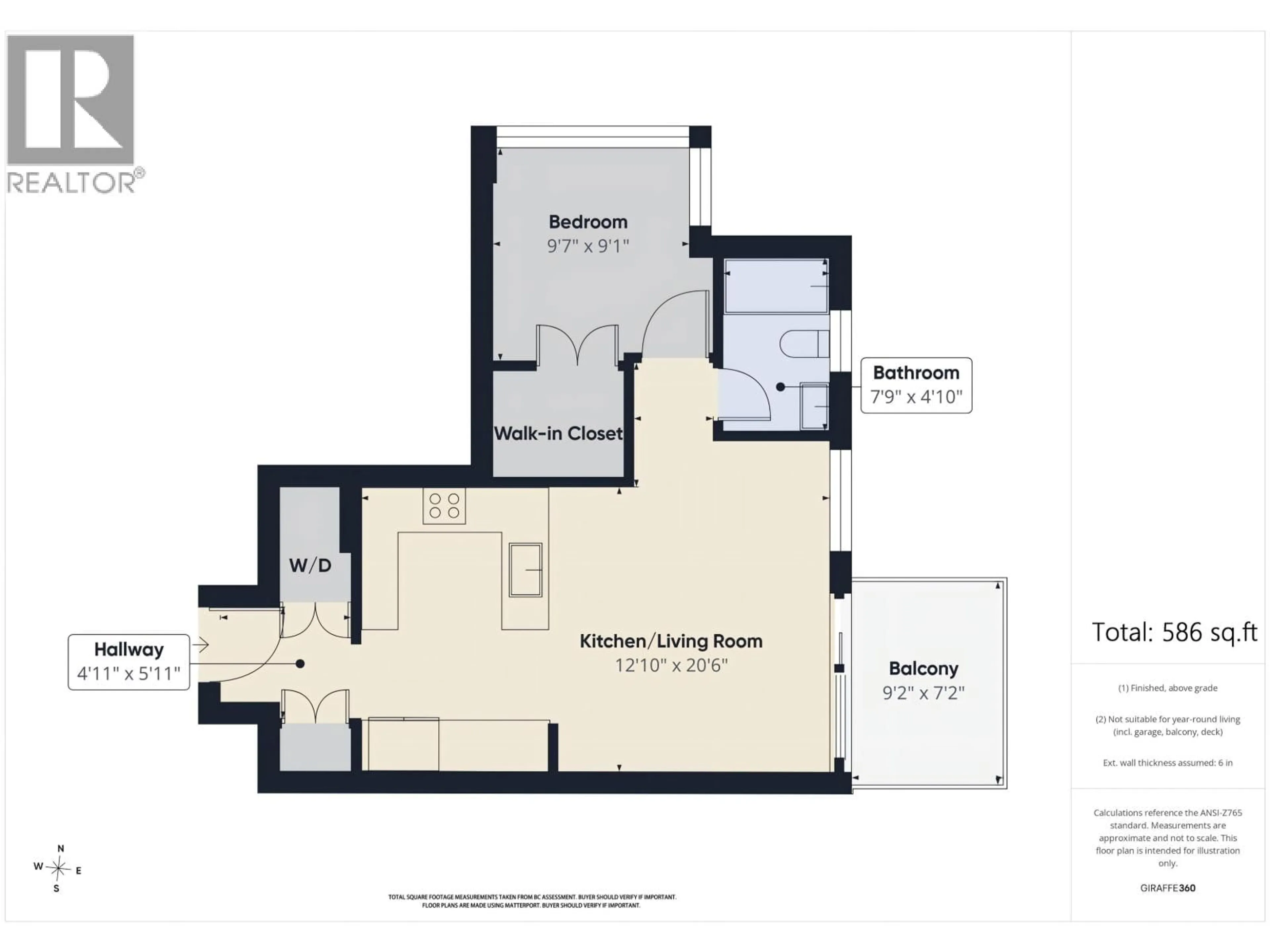 Floor plan for 2207 - 1155 THE HIGH STREET, Coquitlam British Columbia V3B7W4