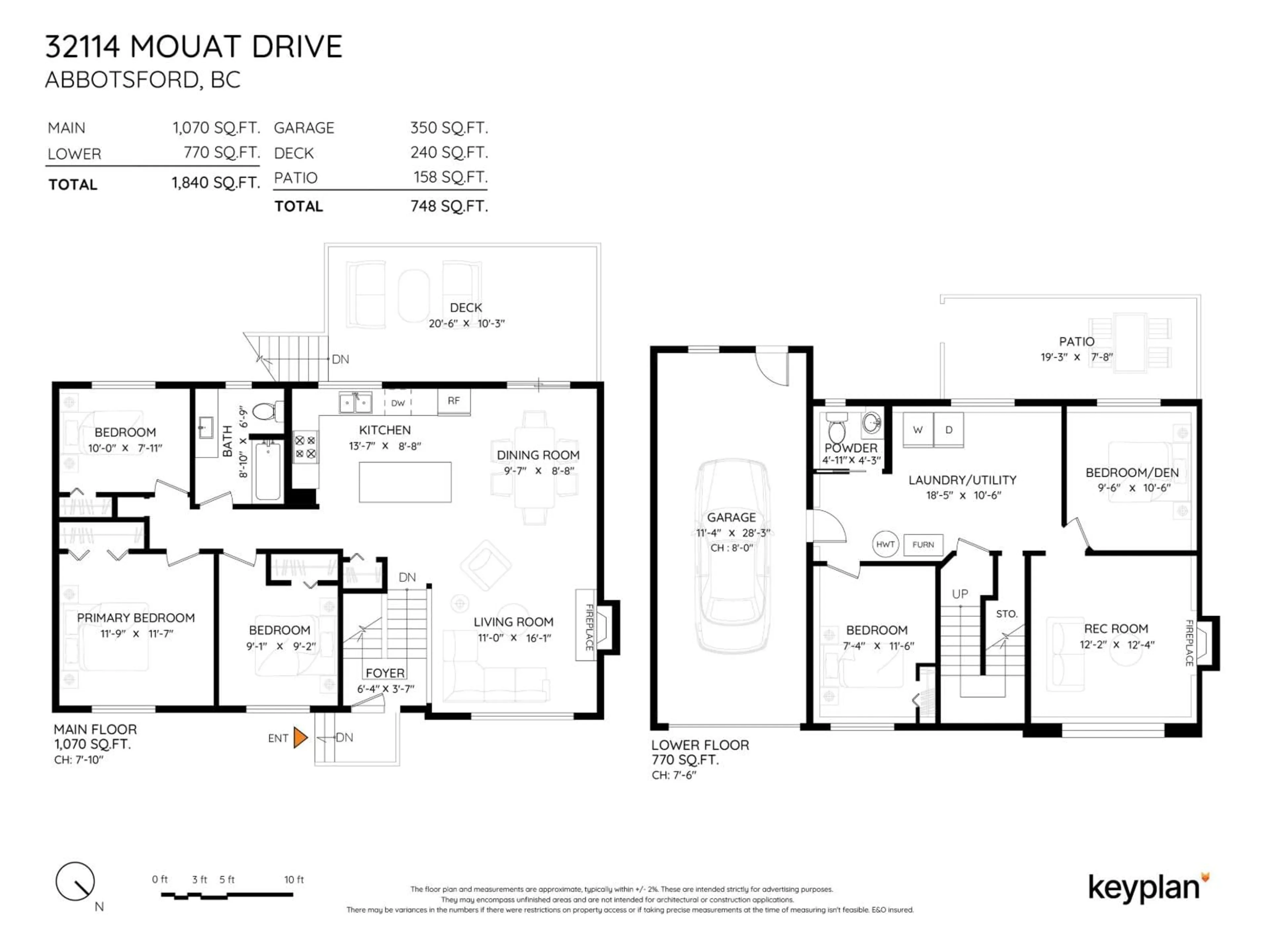 Floor plan for 32114 MOUAT DRIVE, Abbotsford British Columbia V2T4G6