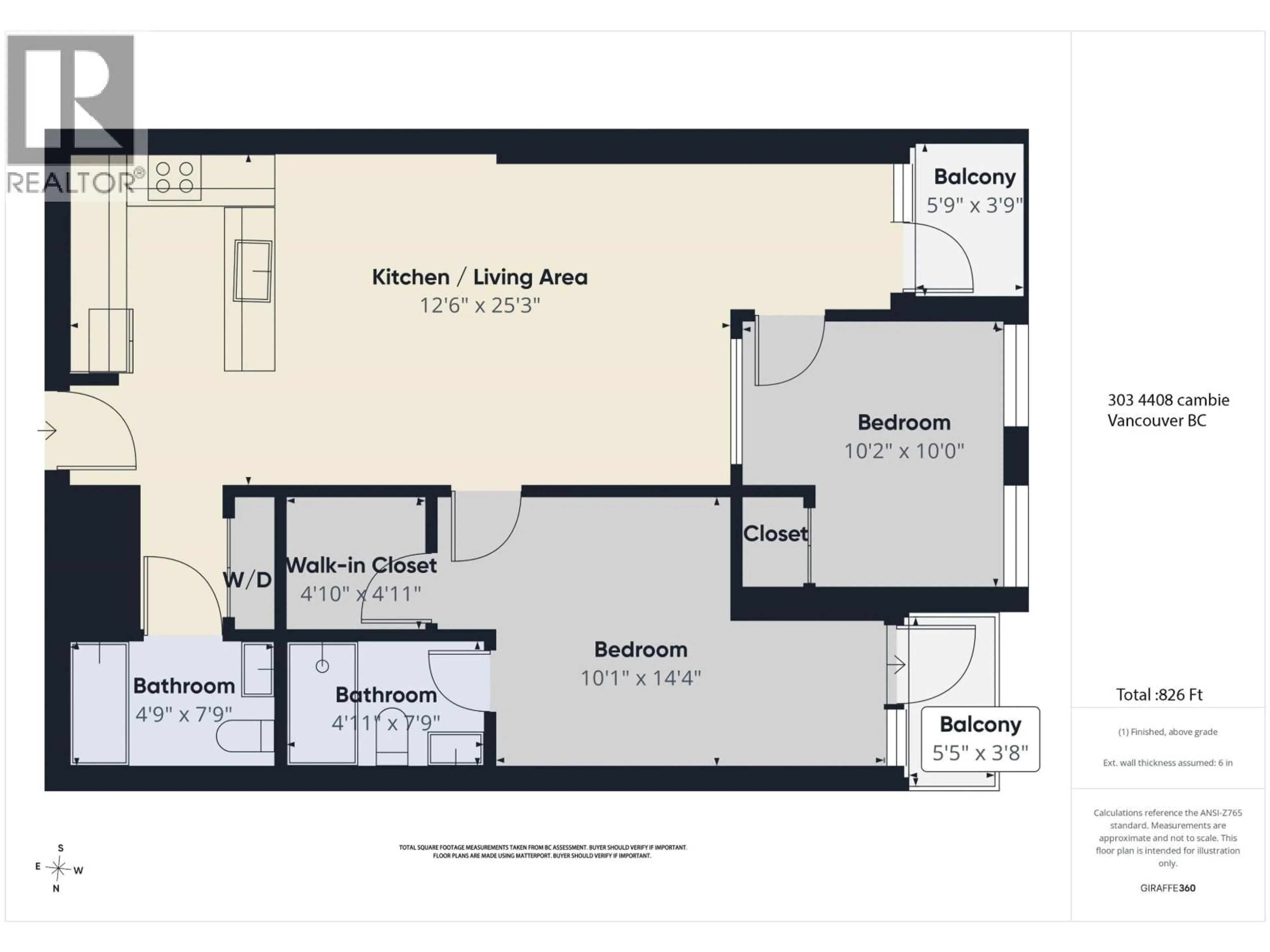 Floor plan for 303 - 4408 CAMBIE STREET, Vancouver British Columbia V5Y0M2