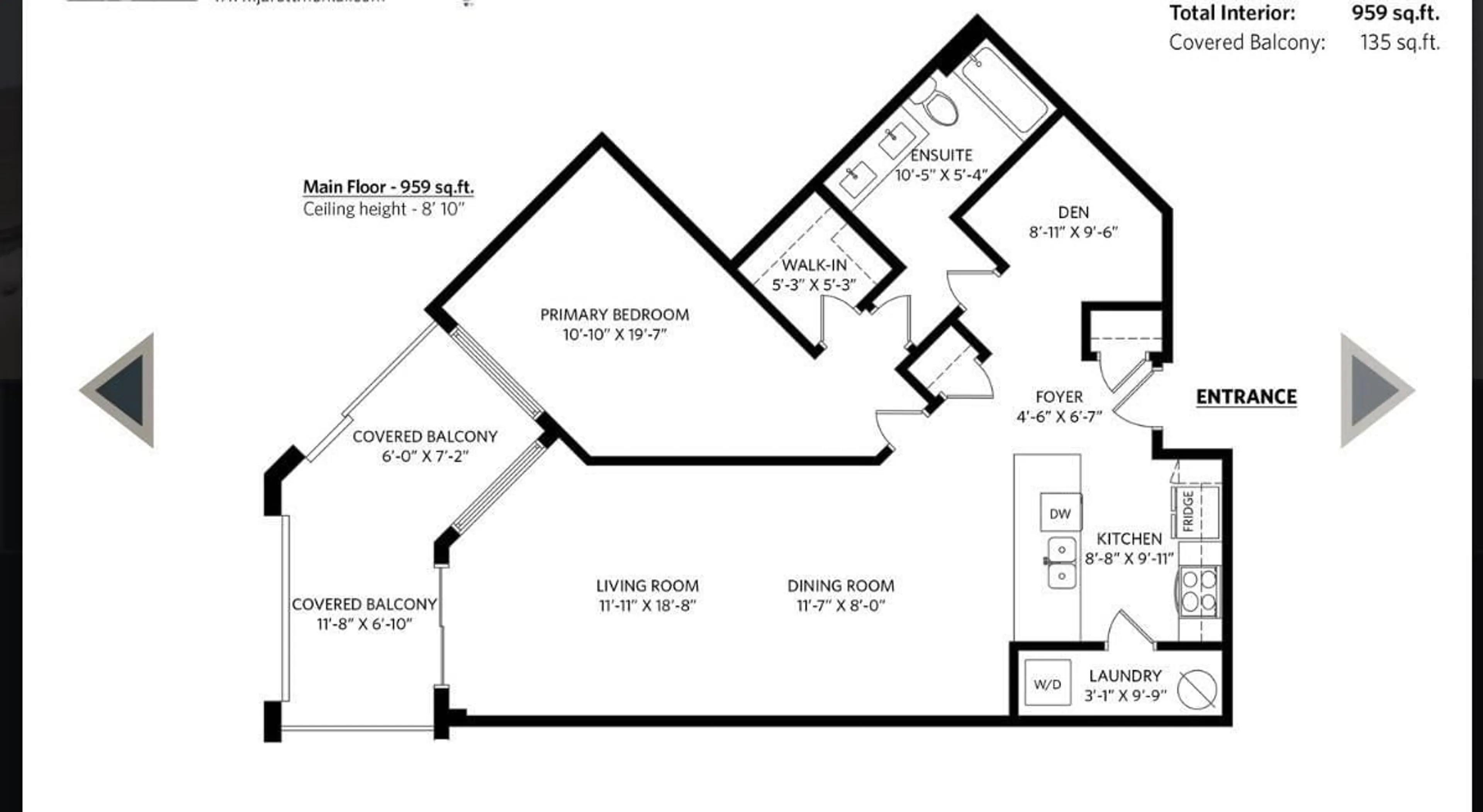 Floor plan for 502 - 20826 72 AVENUE, Langley British Columbia V2Y1T6