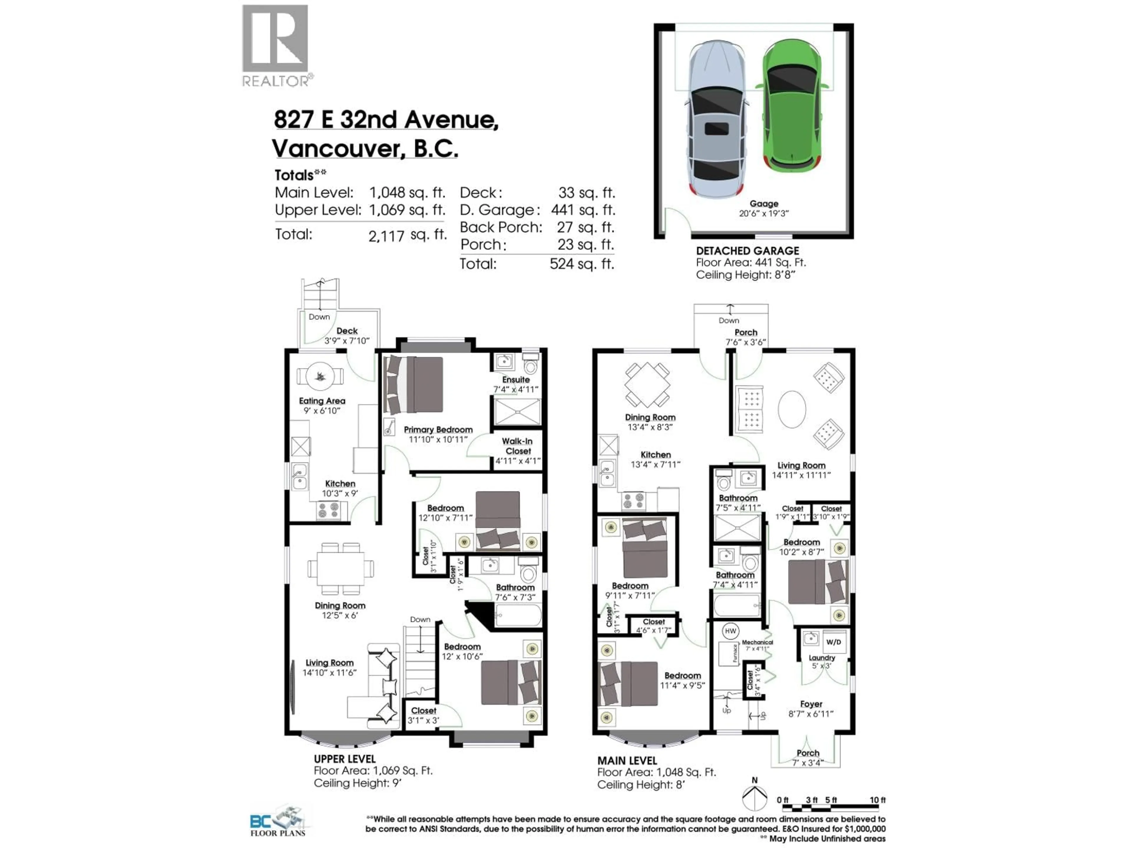 Floor plan for 827 32ND AVENUE, Vancouver British Columbia V5V2Y7