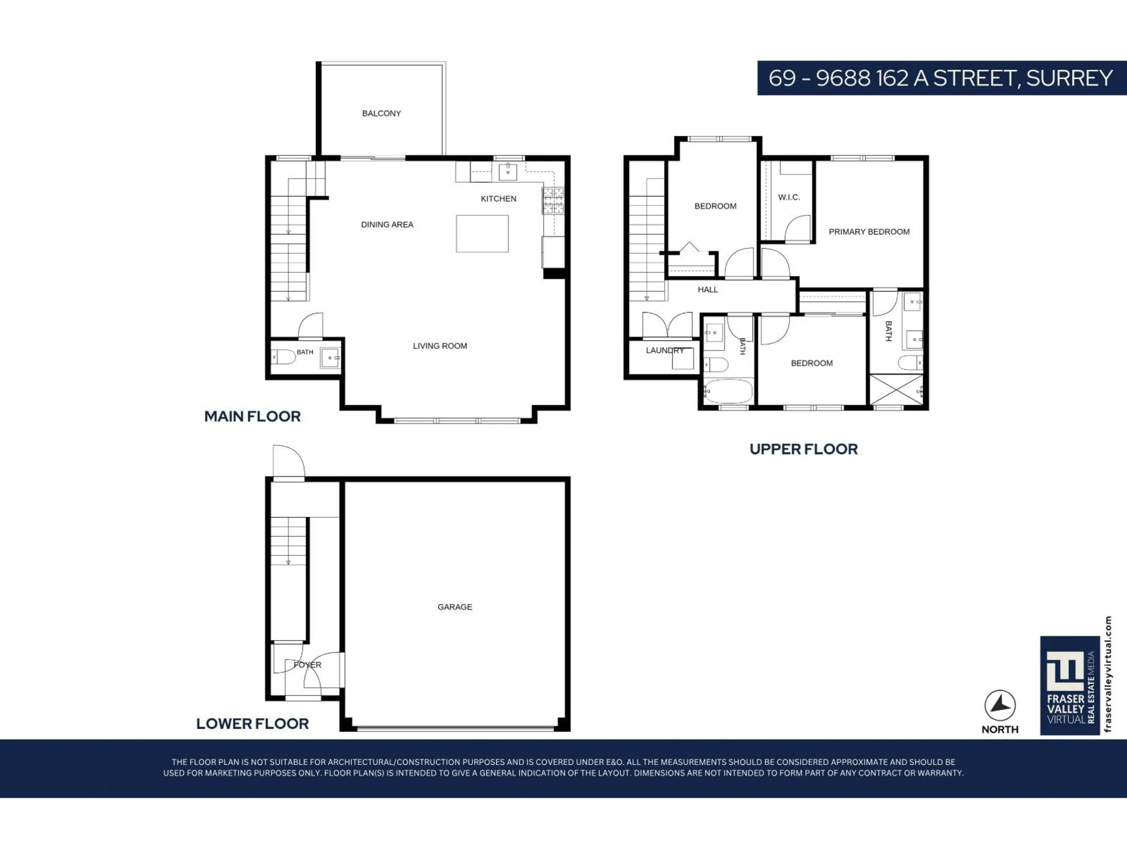Floor plan for 69 - 9688 162A STREET, Surrey British Columbia V4N6V3
