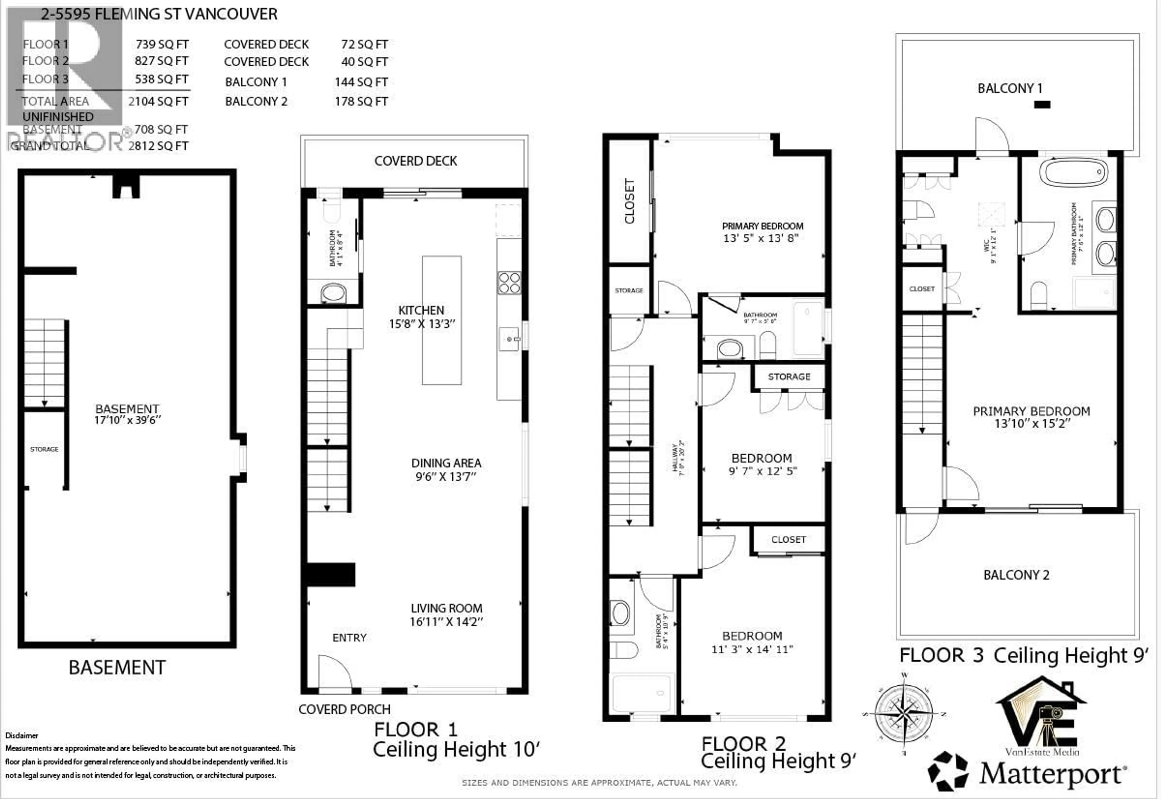 Floor plan for 1 - 5595 FLEMING STREET, Vancouver British Columbia V5P3G1