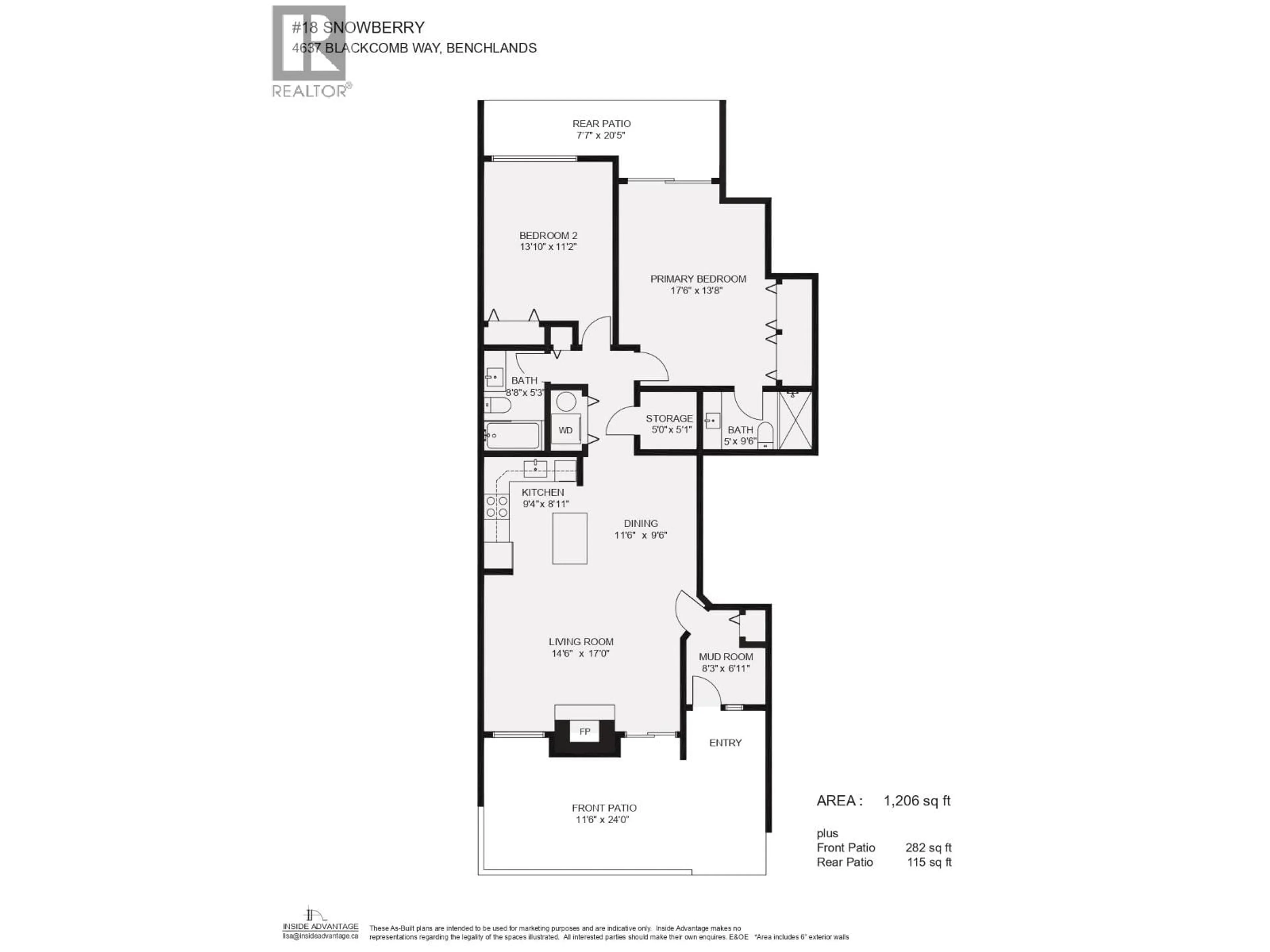 Floor plan for 18 - 4637 BLACKCOMB WAY, Whistler British Columbia V8E0Y6