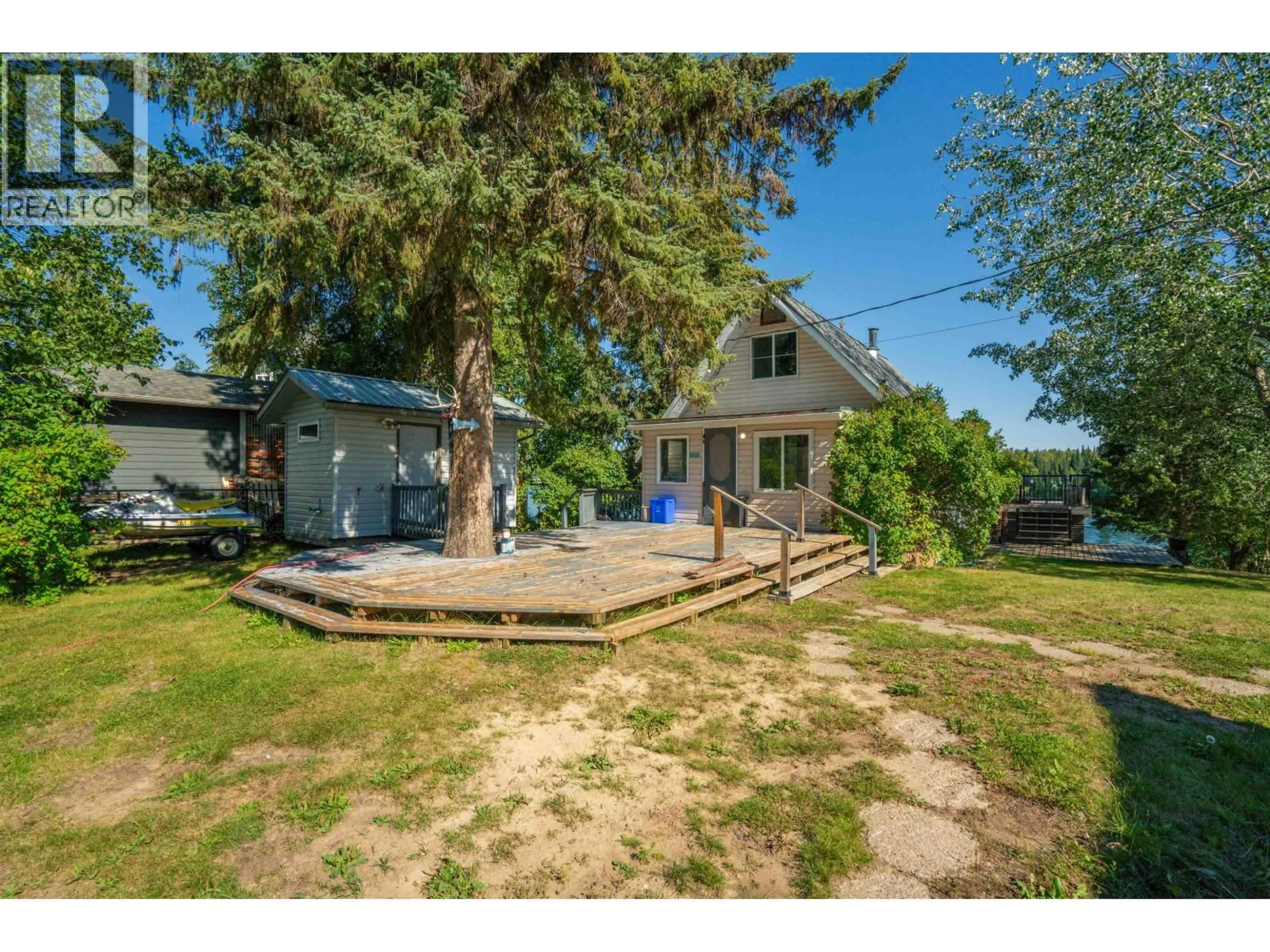 A pic from outside/outdoor area/front of a property/back of a property/a pic from drone, street for 25685 NESS LAKE ROAD, Prince George British Columbia V2K5N3
