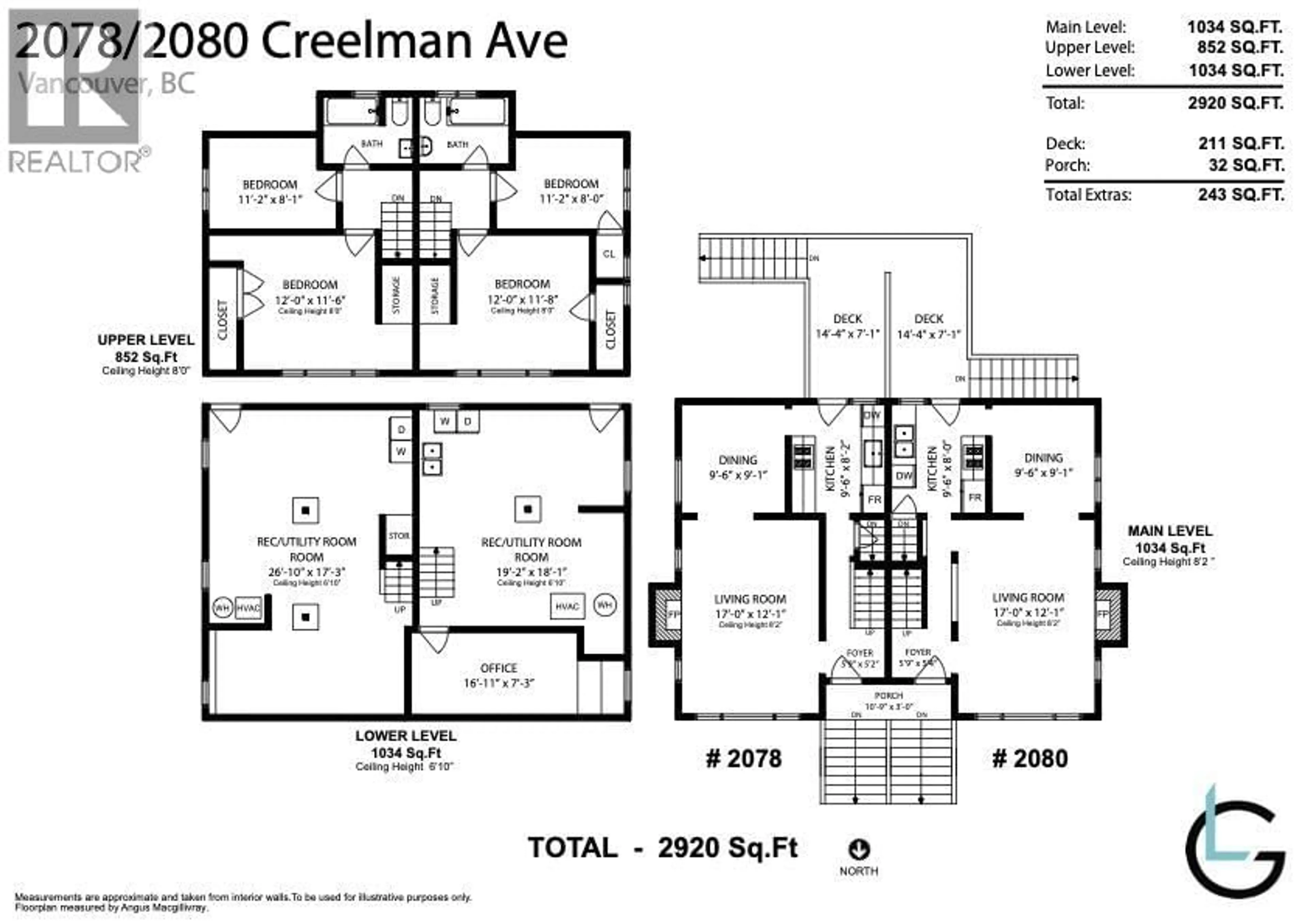 Floor plan for 2078-88 CREELMAN AVENUE, Vancouver British Columbia V6J1C4
