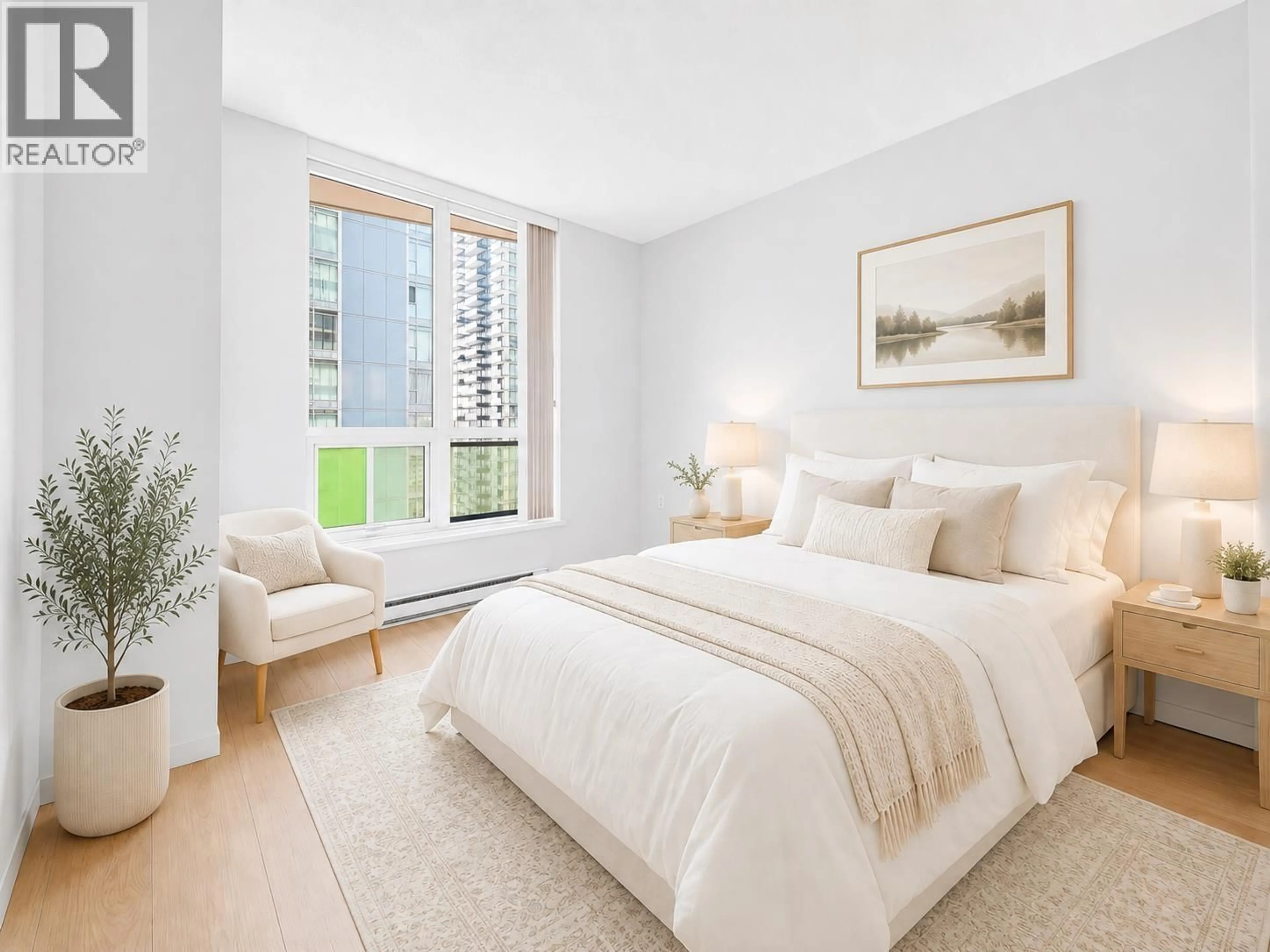 Bedroom with bed, unknown for 1408 - 6638 DUNBLANE AVENUE, Burnaby British Columbia V5H0G8