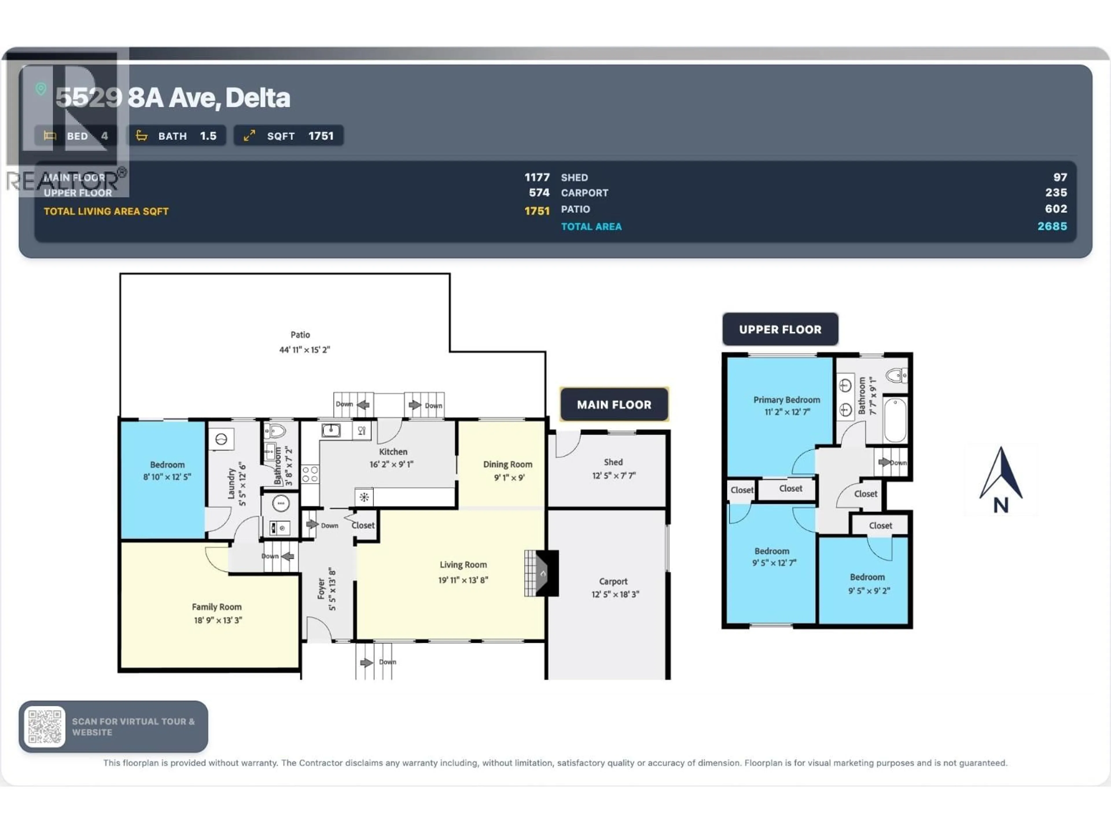 Floor plan for 5529 8A AVENUE, Delta British Columbia V4M1V2