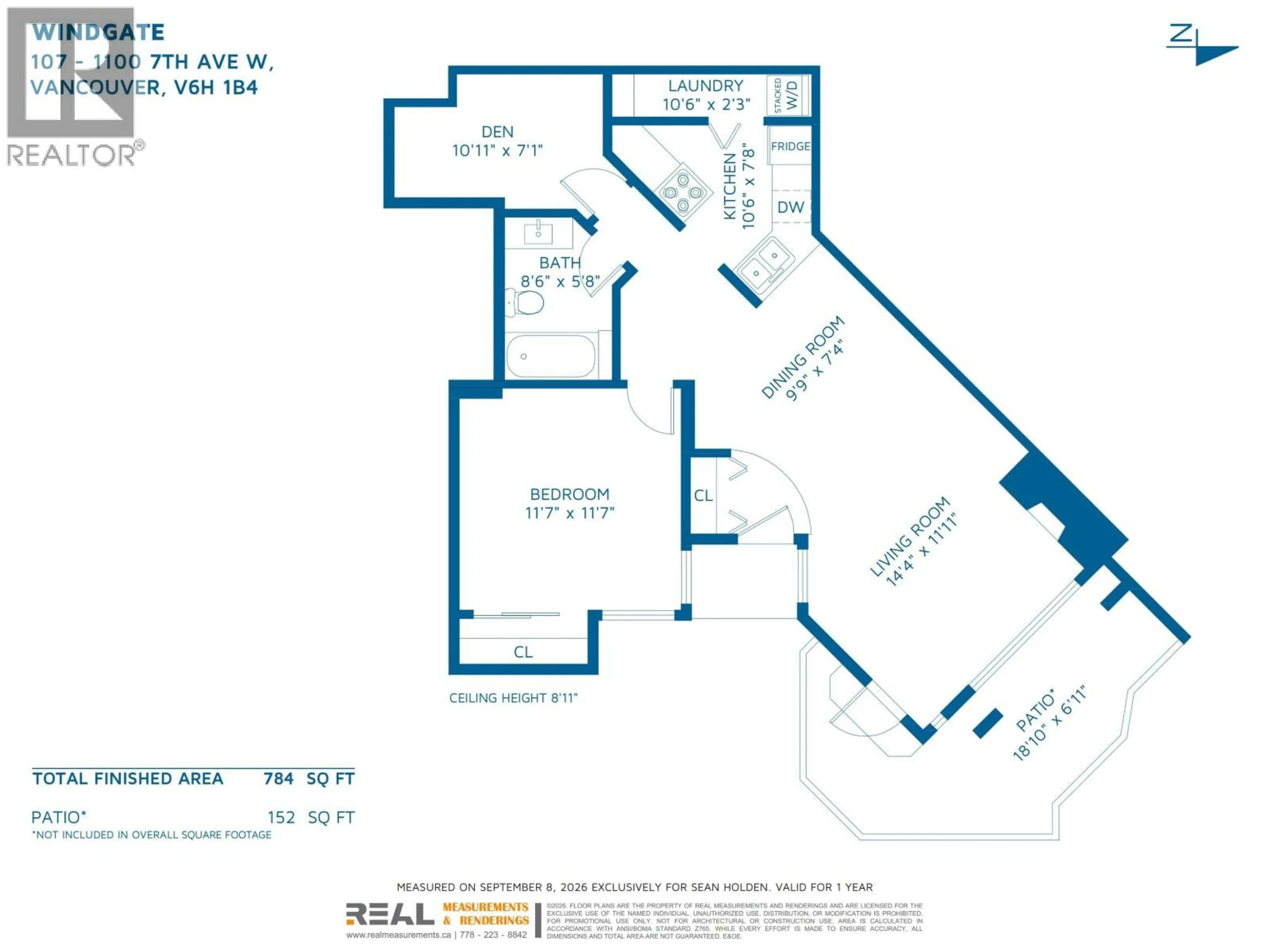 Floor plan for 107 - 1100 7TH AVENUE, Vancouver British Columbia V6H1B4