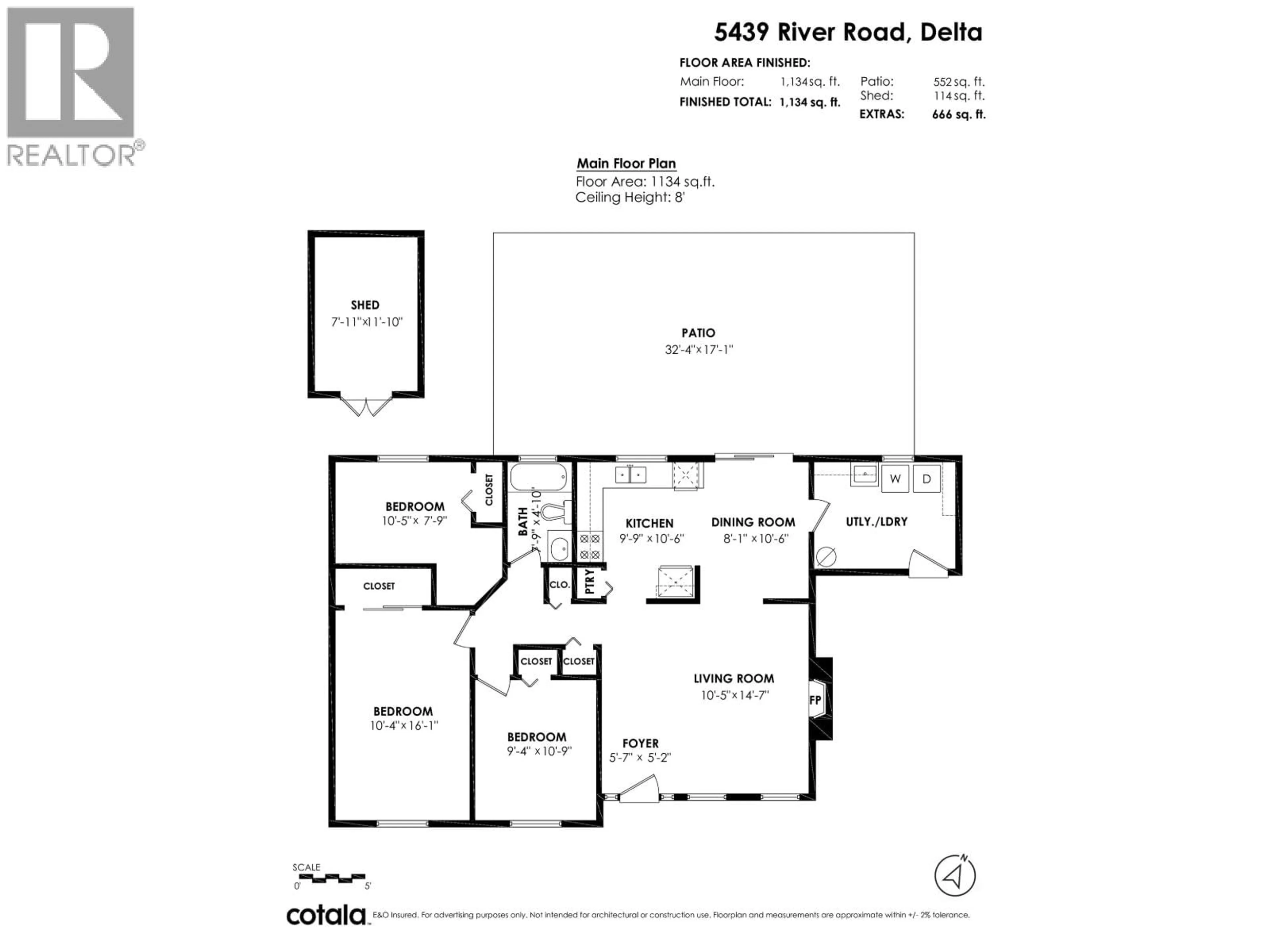 Floor plan for 5439 RIVER ROAD, Delta British Columbia V4K1S8