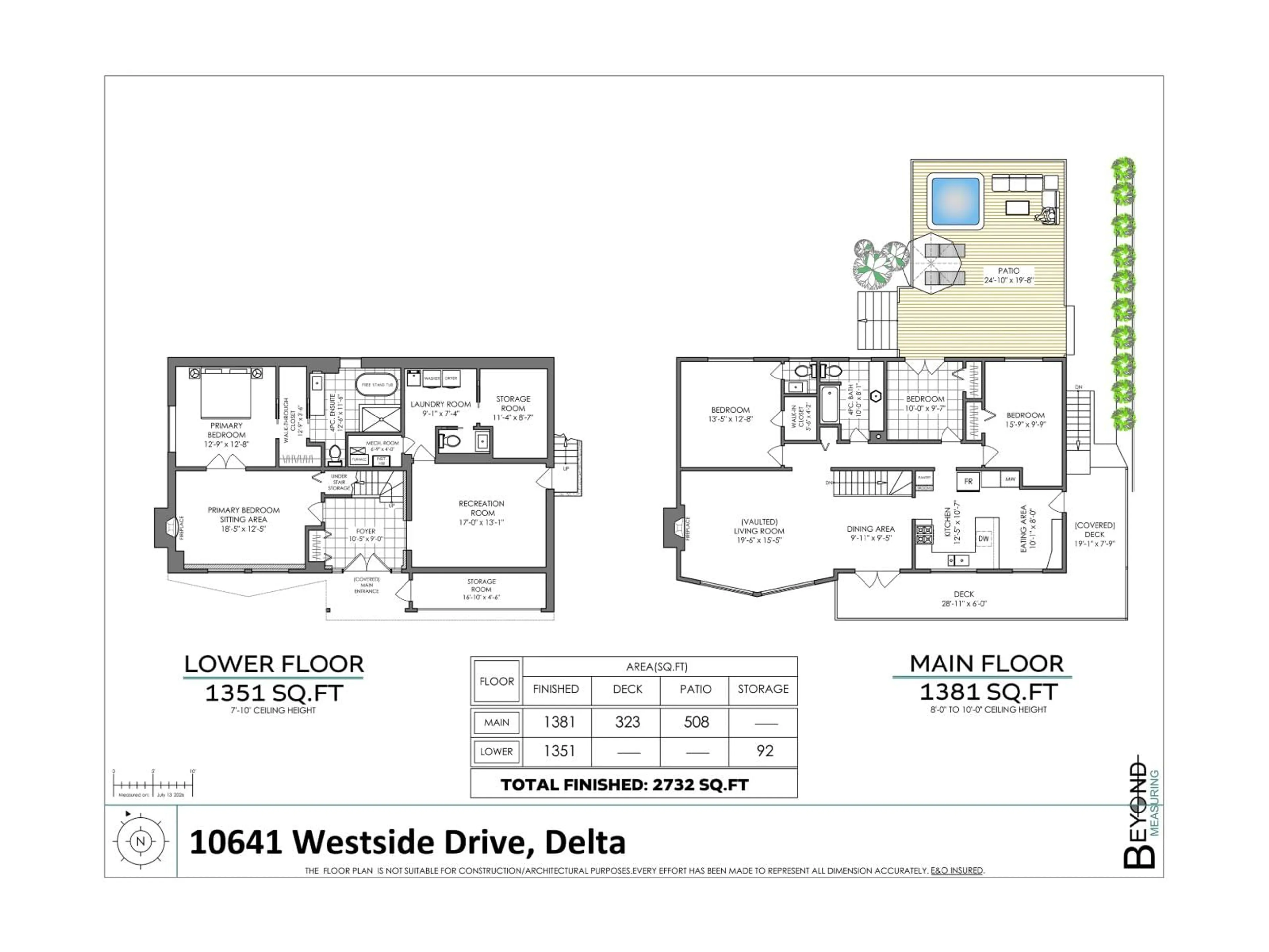 Floor plan for 10641 WESTSIDE DRIVE, Delta British Columbia V4C1R5