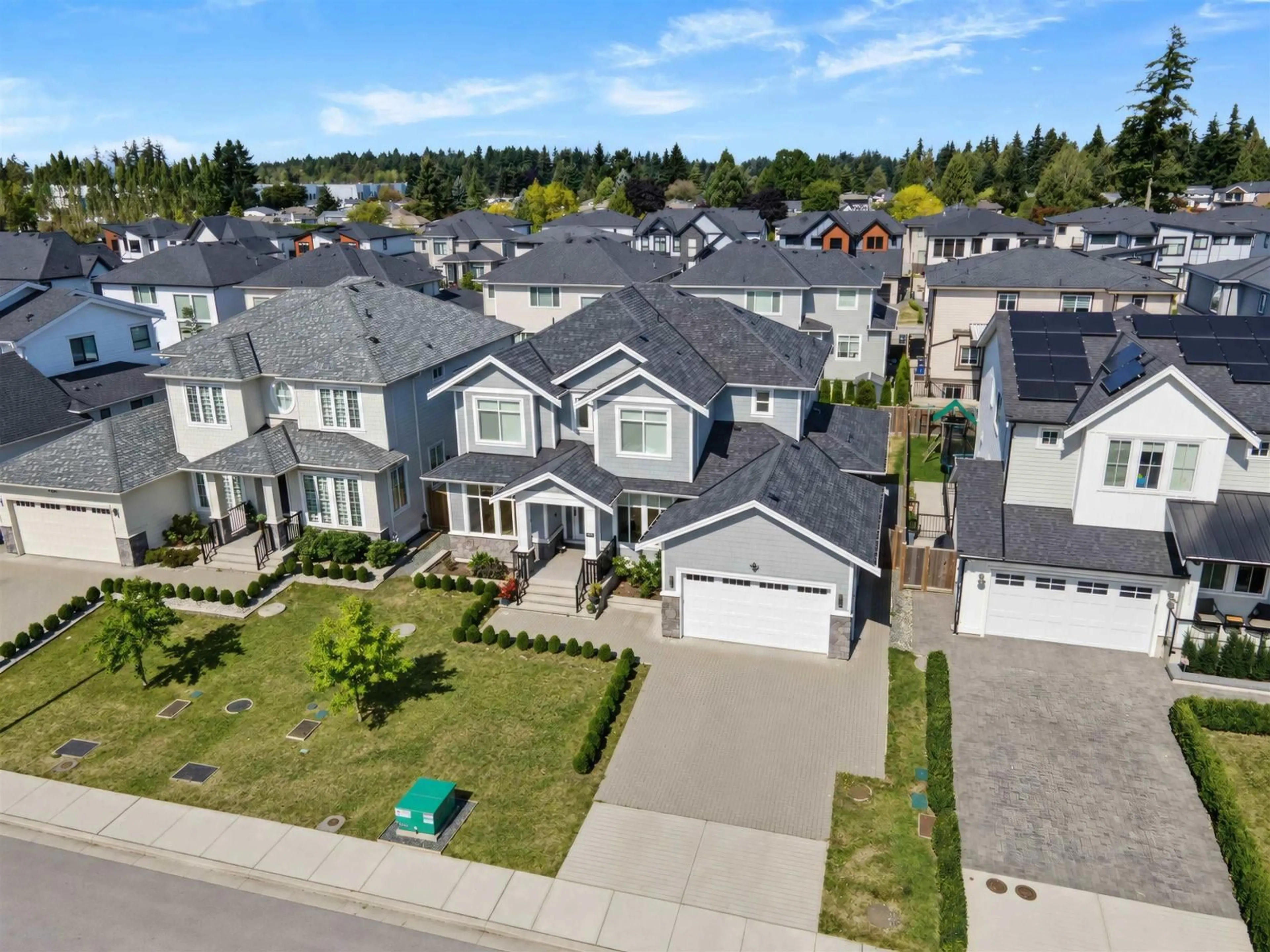 A pic from outside/outdoor area/front of a property/back of a property/a pic from drone, street for 19747 32A AVENUE, Langley British Columbia V3A0N9