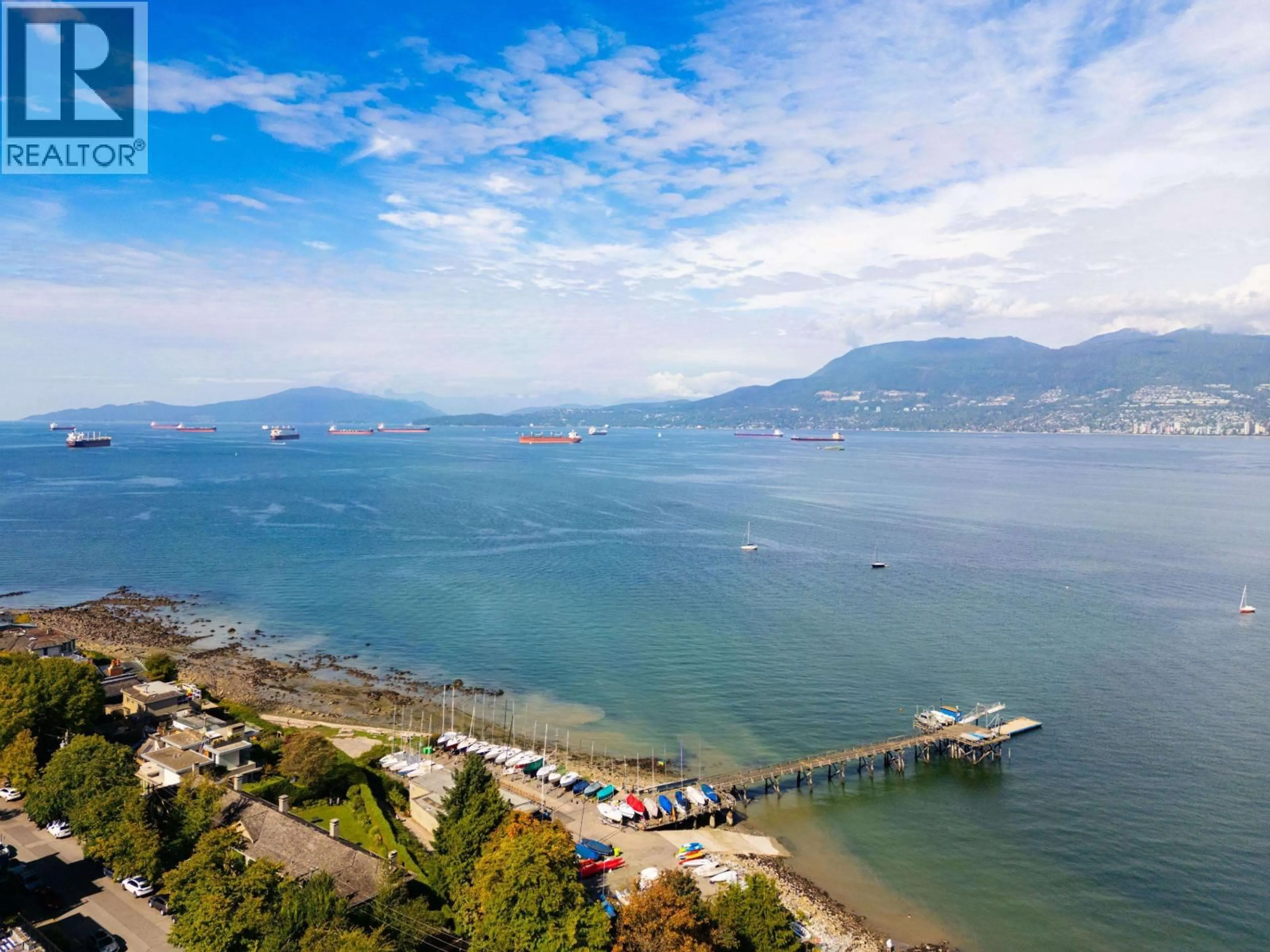 A pic from outside/outdoor area/front of a property/back of a property/a pic from drone, water/lake/river/ocean view for 303 - 2450 CORNWALL AVENUE, Vancouver British Columbia V6K1B8