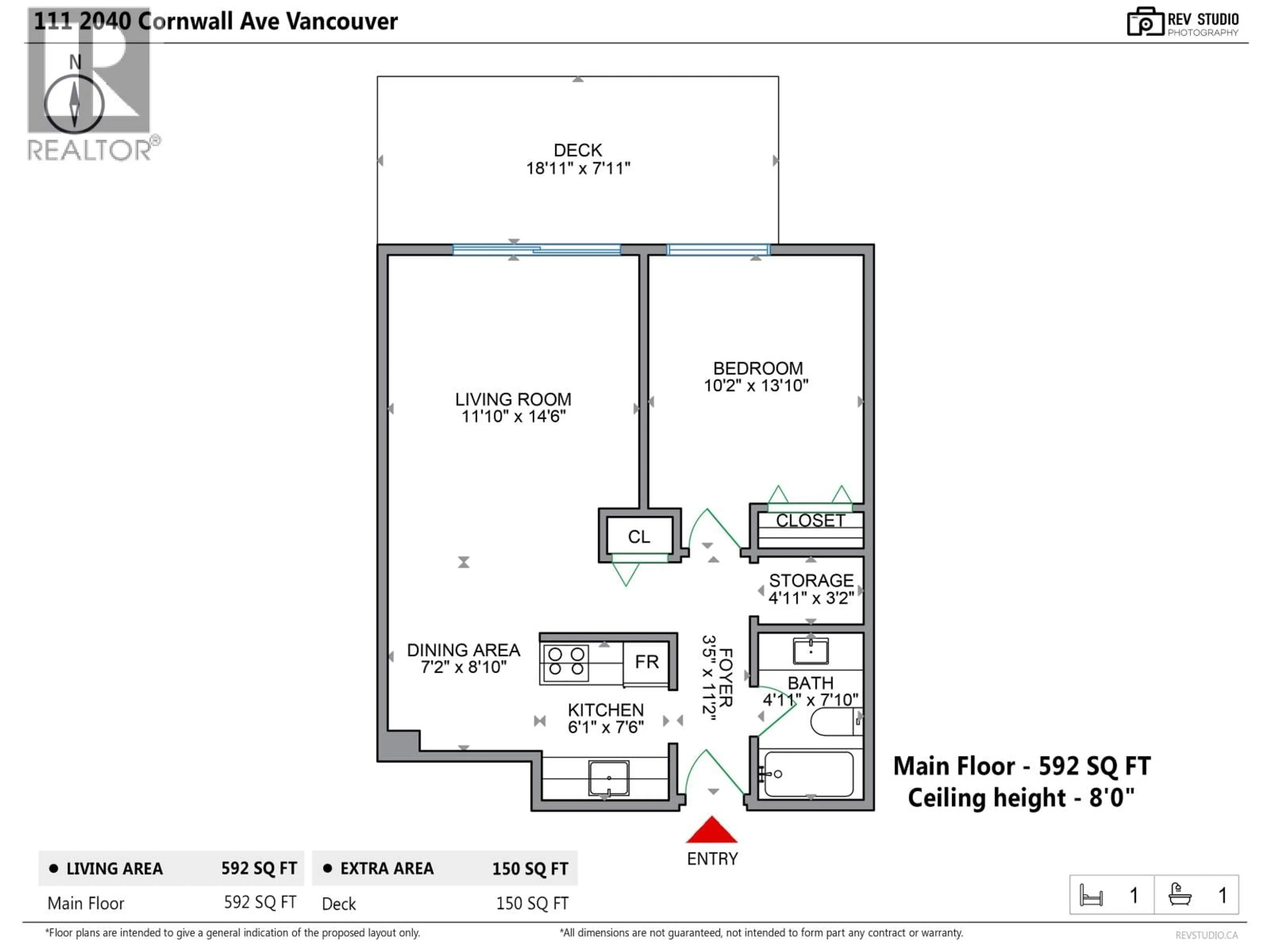Floor plan for 111 - 2040 CORNWALL AVENUE, Vancouver British Columbia V6J1E1