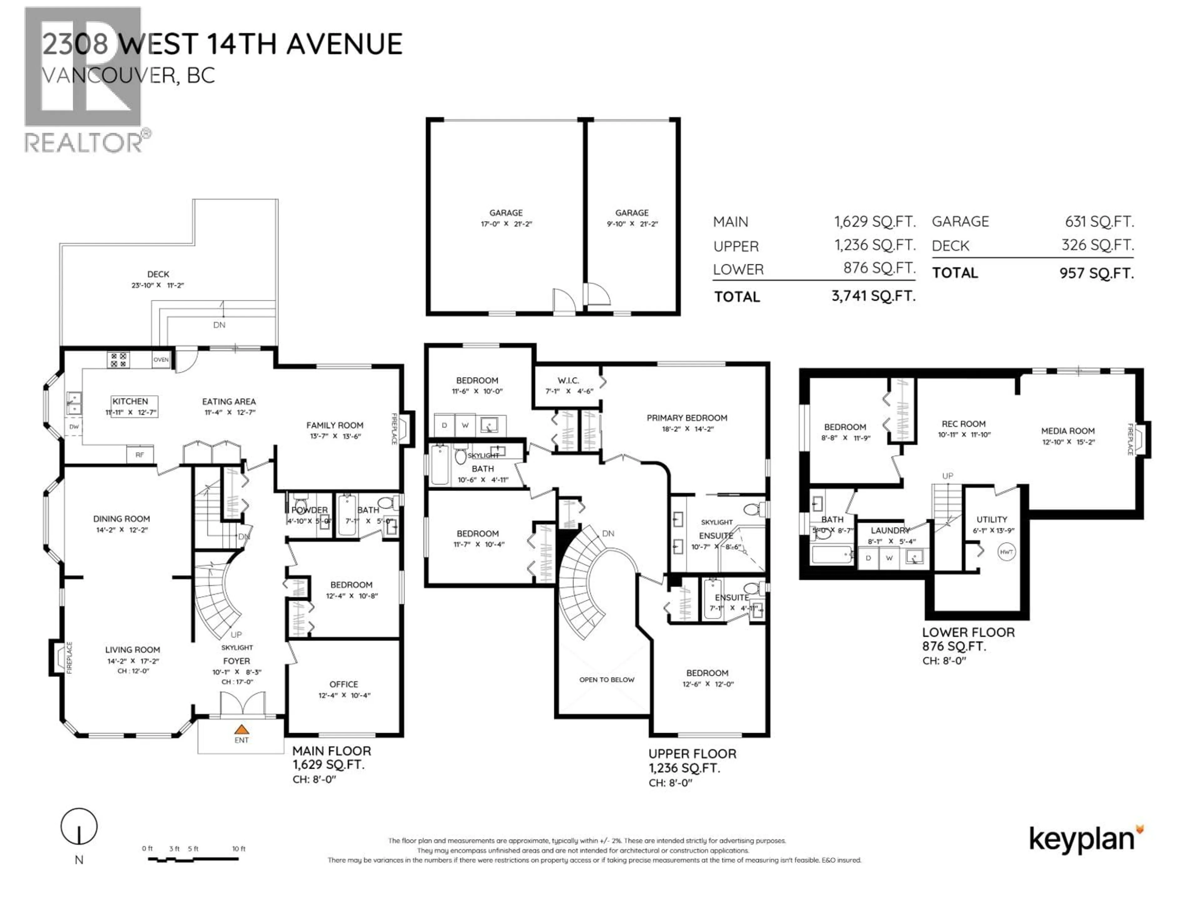 Floor plan for 2308 14TH AVENUE, Vancouver British Columbia V6K2W3