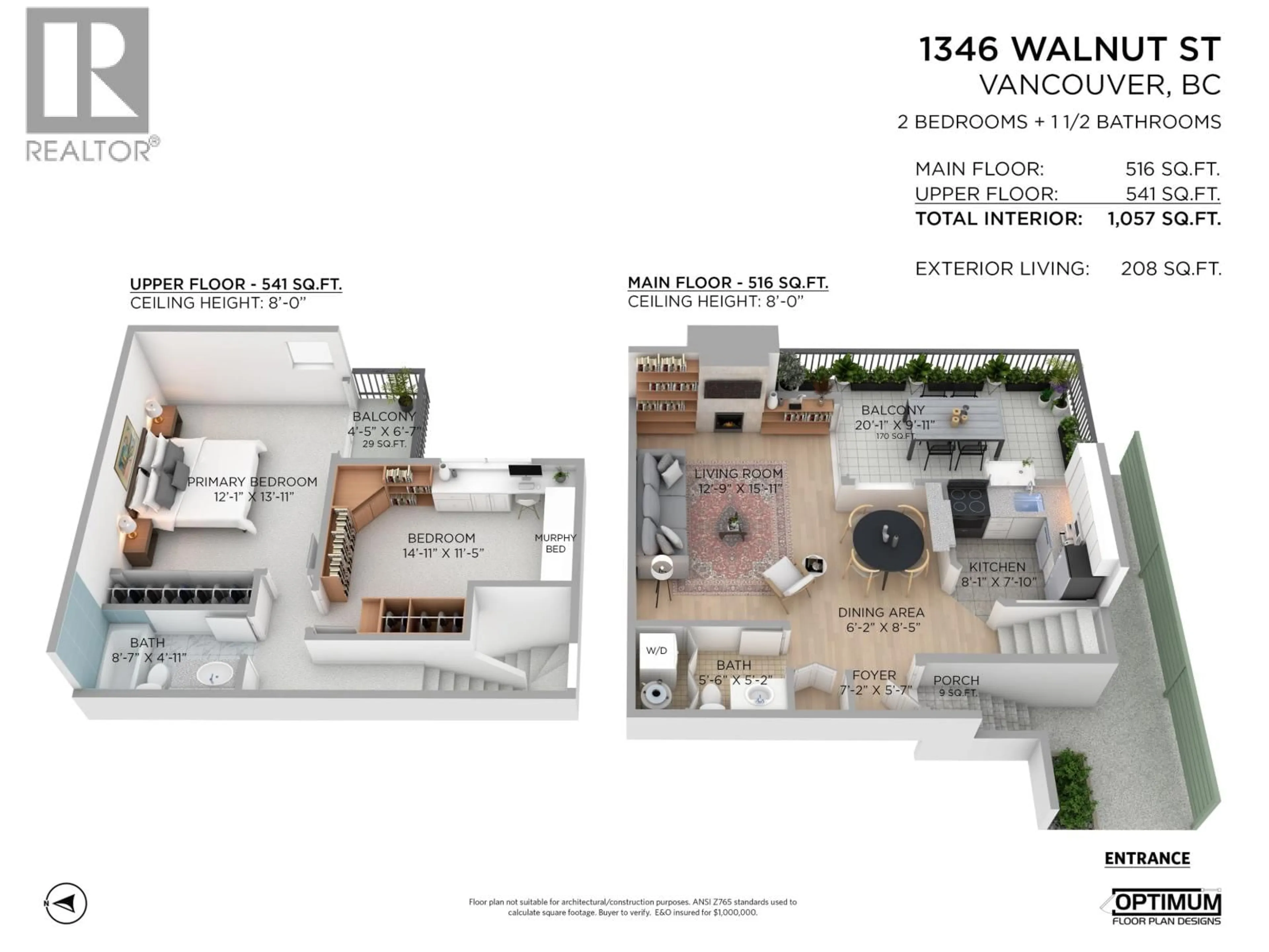 Floor plan for 1346 WALNUT STREET, Vancouver British Columbia V6J3R3