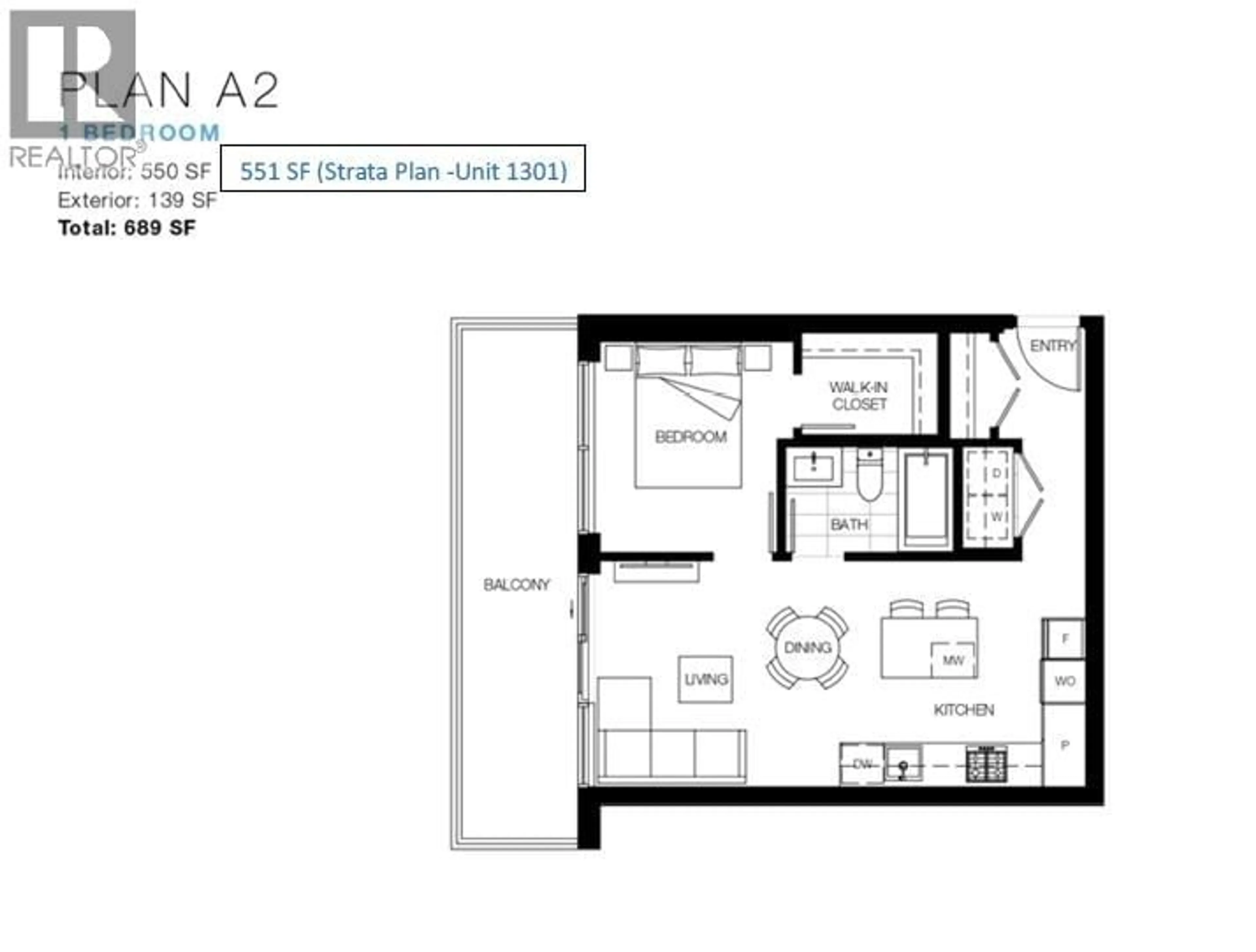 Floor plan for 1301 - 3888 EVERGREEN PLACE, Burnaby British Columbia V3J0M3