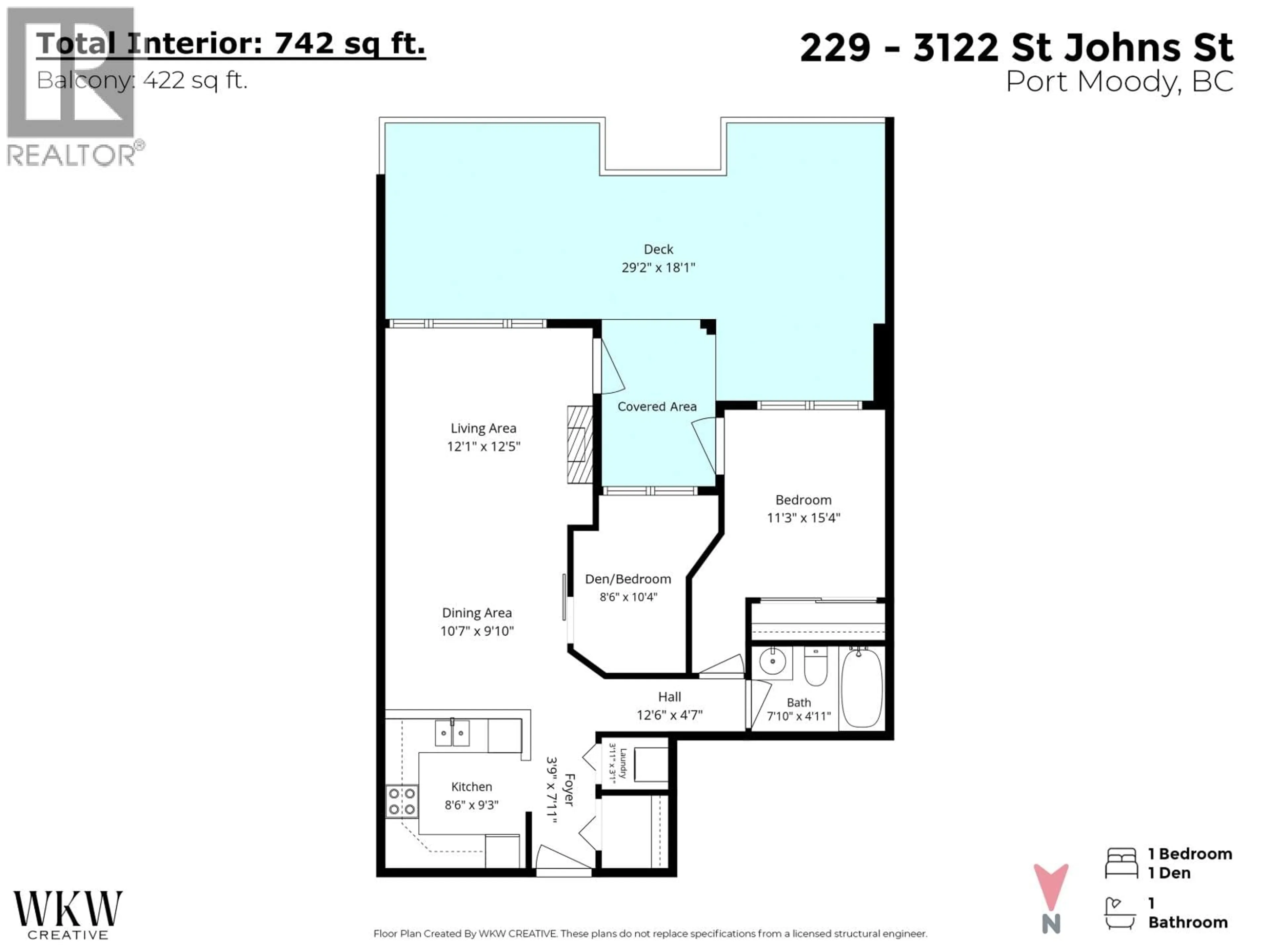 Floor plan for 229 - 3122 ST JOHNS STREET, Port Moody British Columbia V3H5C8